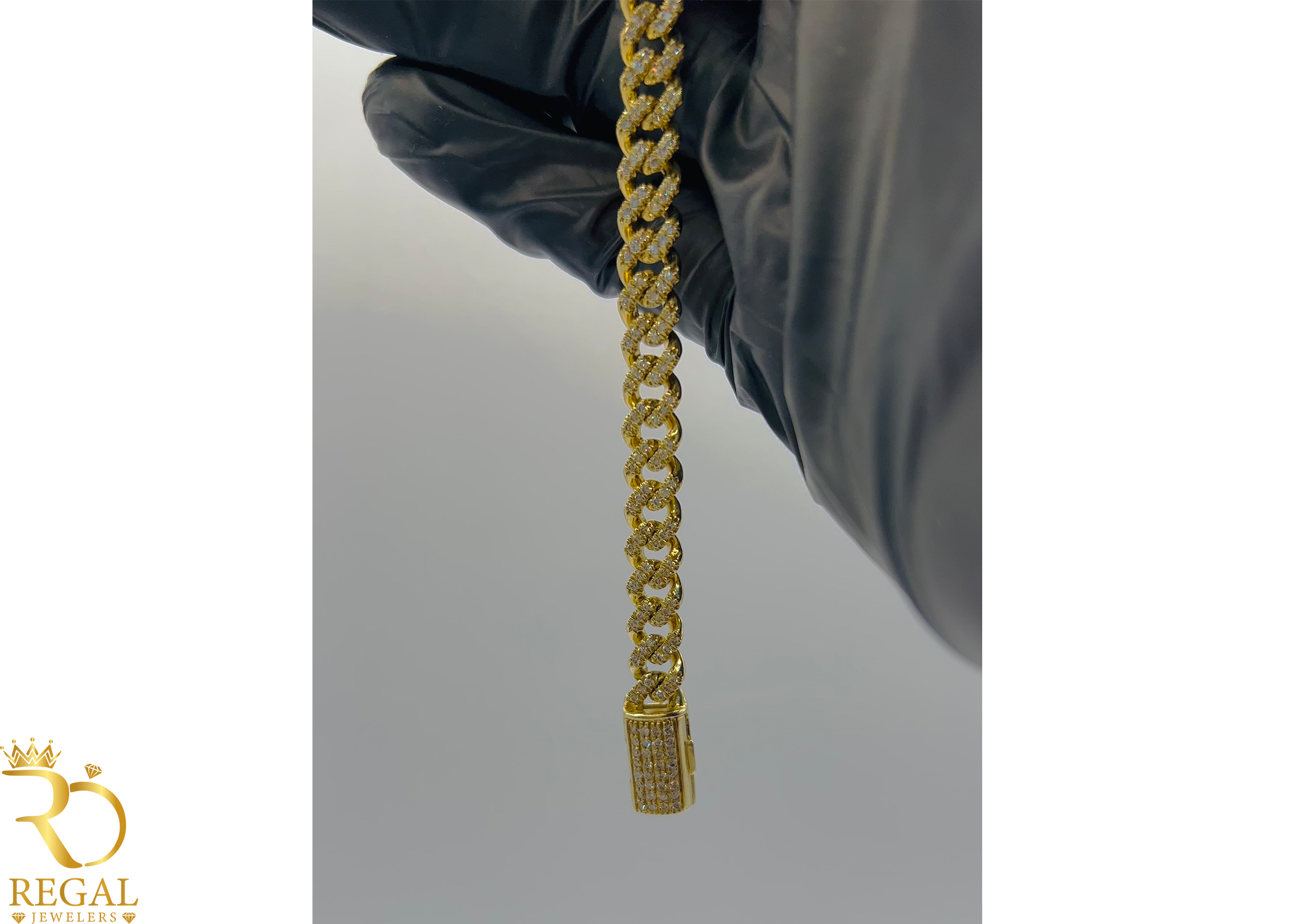 Miami Cuban Link Bracelet with Diamonds