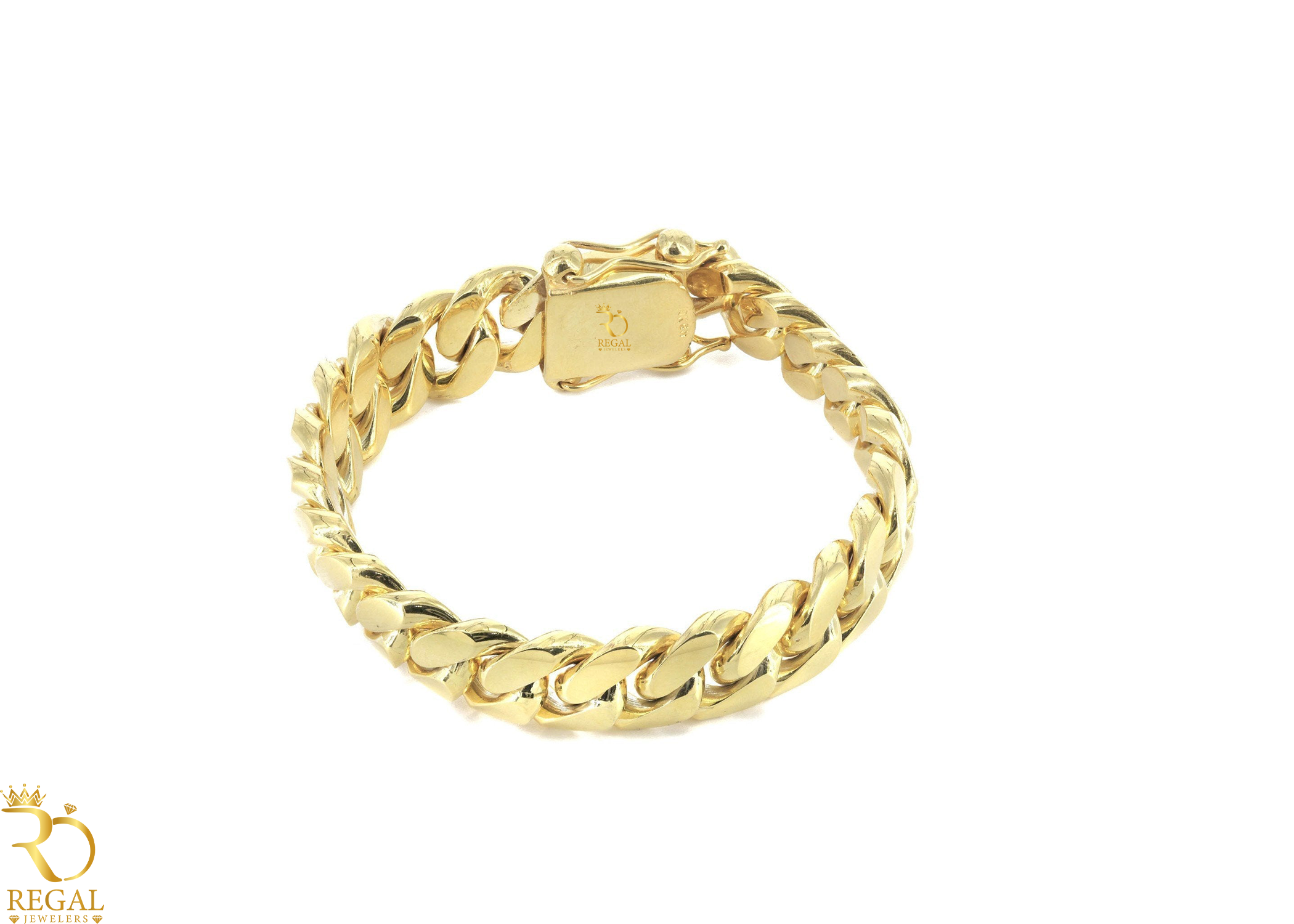 Miami Cuban Link Bracelet 14.5mm Gold