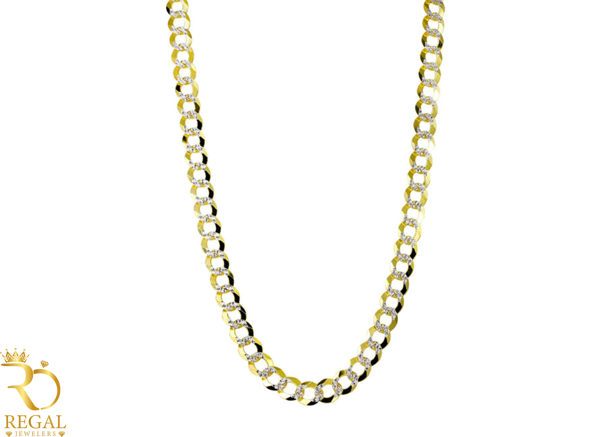 Both Sides Diamond Cut Cuban Link Chain