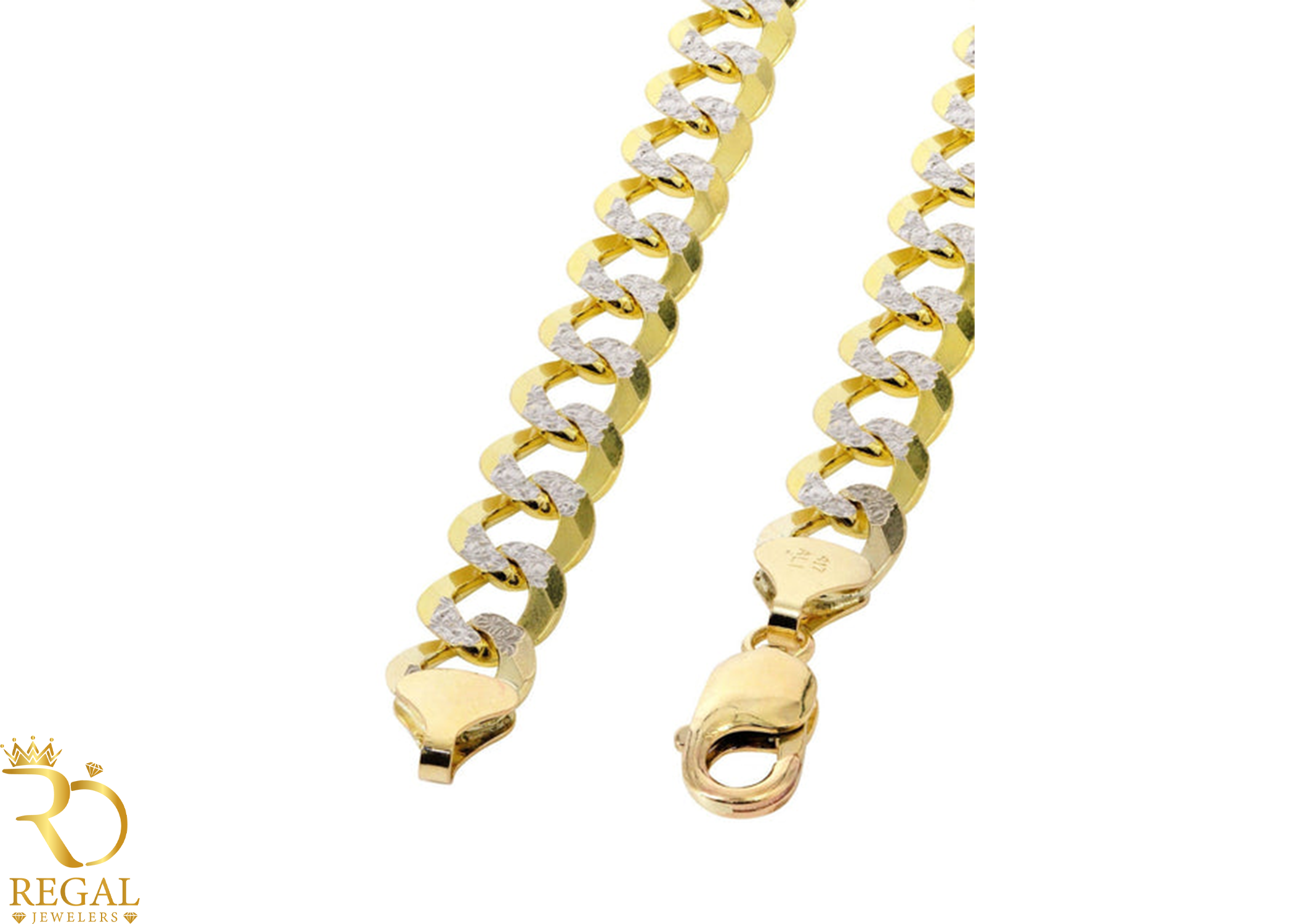 Both Sides Diamond Cut Cuban Link Chain