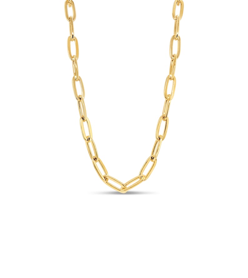 10k Gold Paperclip Necklace