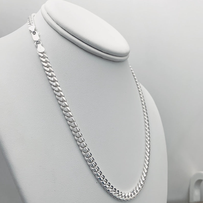 925 Sterling Silver Miami Cuban Link Solid Chain