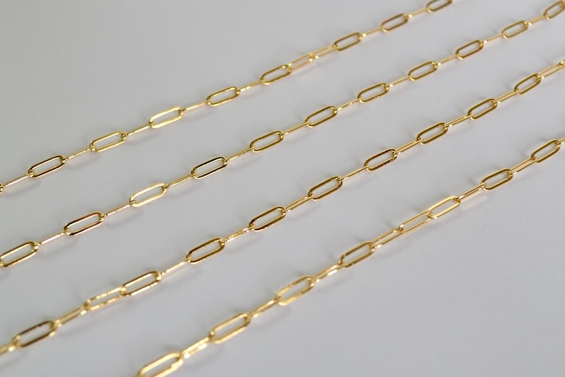 10k Gold Paperclip Necklace