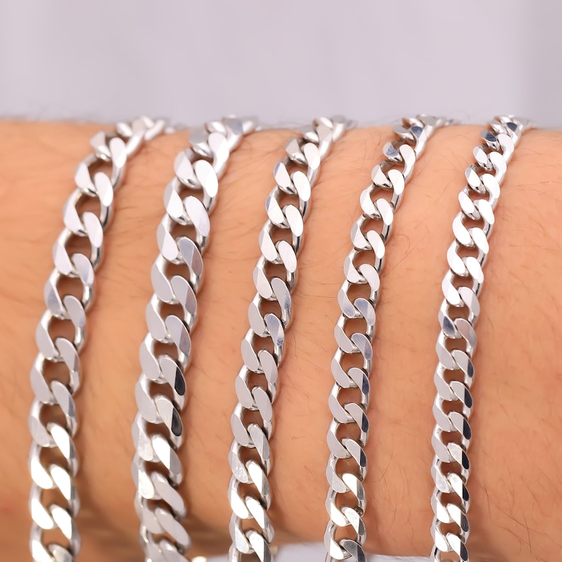 925 Sterling Silver Cuban Link Bracelet