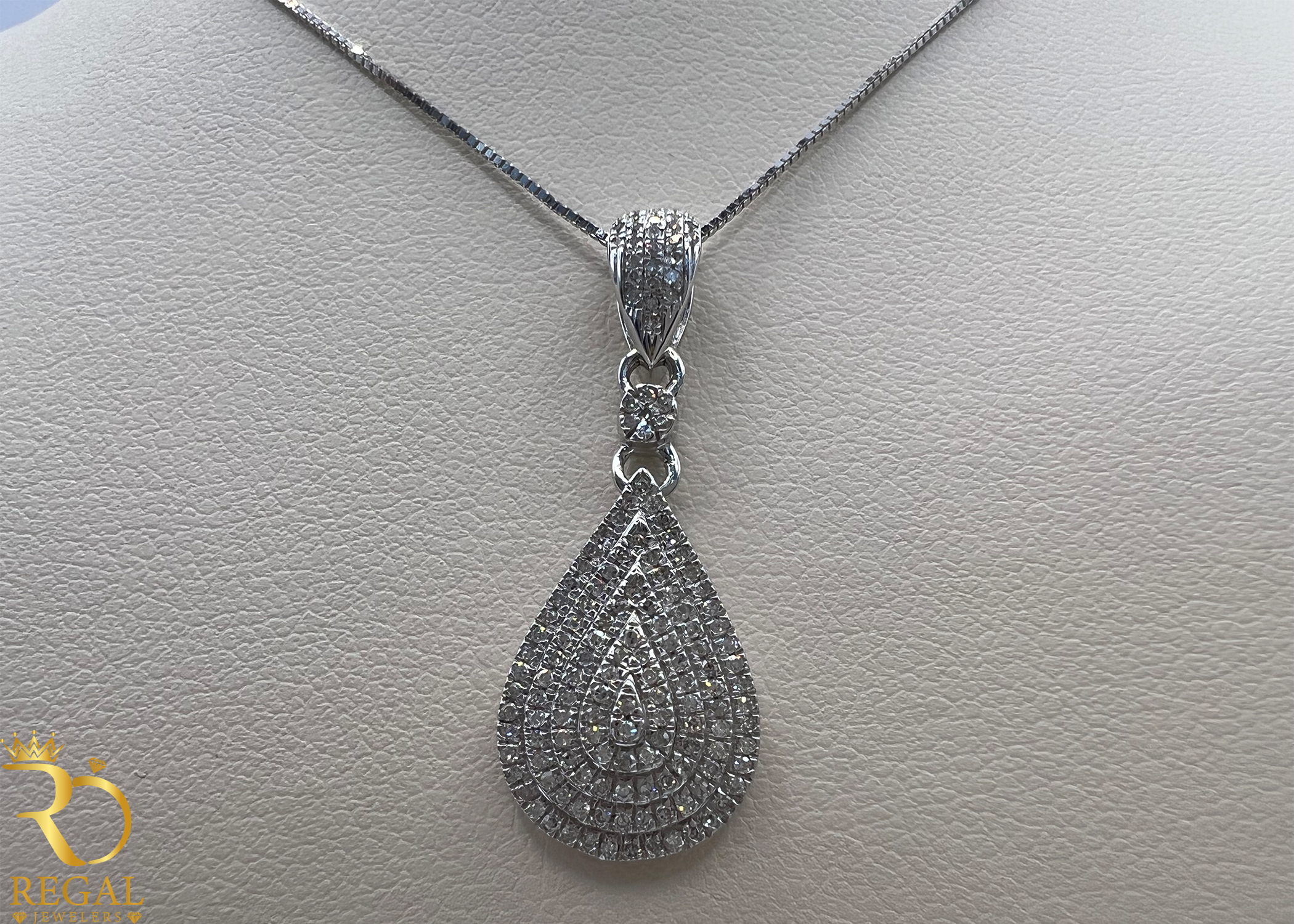 Female Pendant Necklace with Diamonds