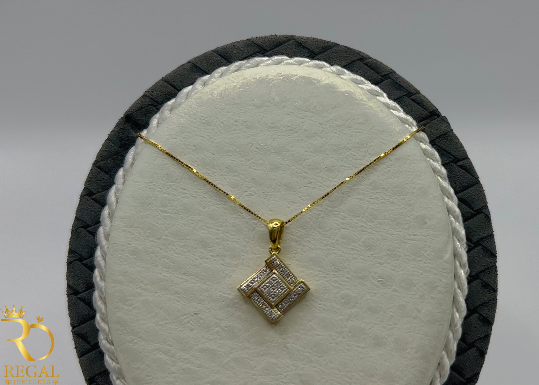 Female Pendant Necklace with Diamonds