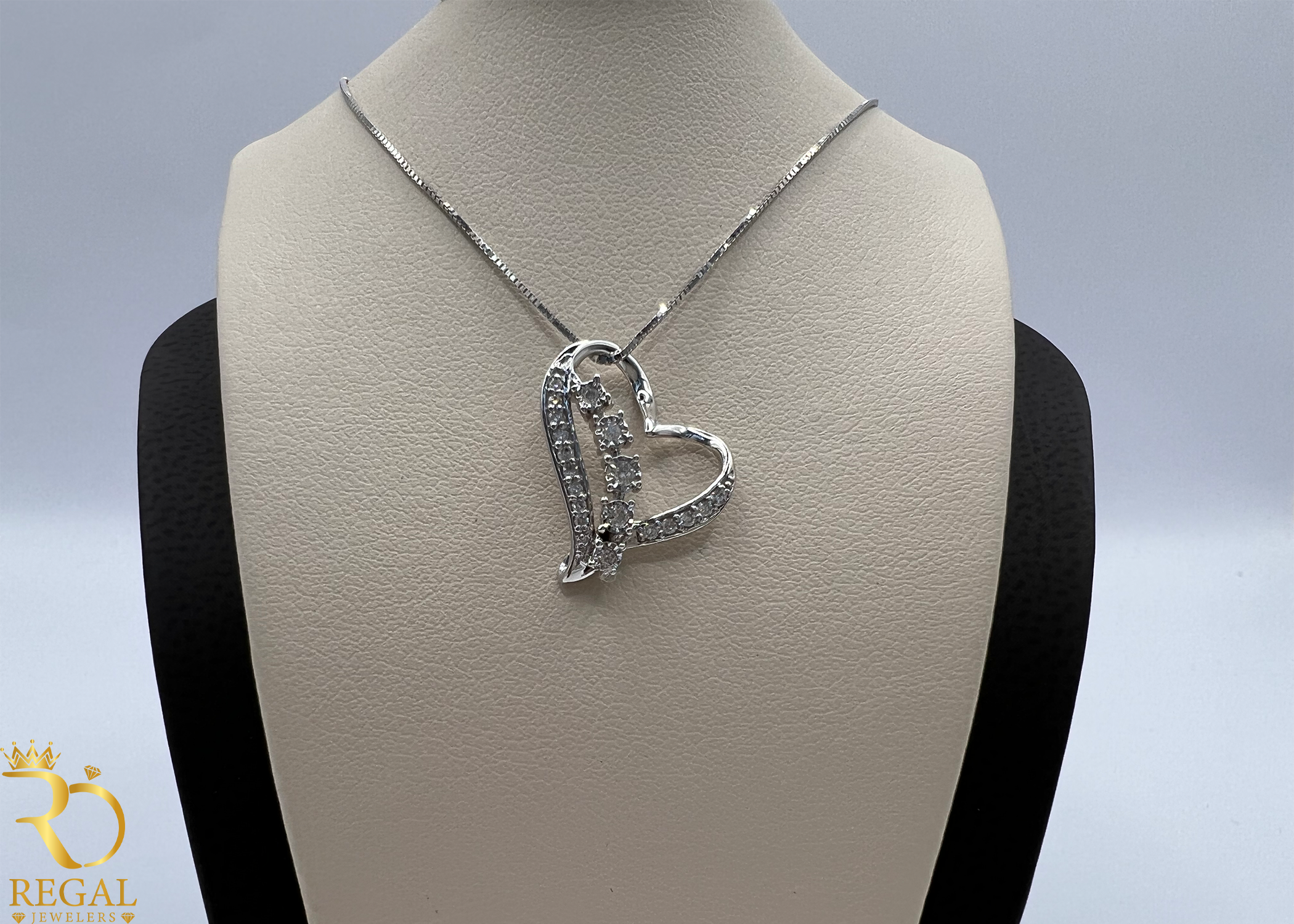 Female Pendant Necklace with Diamonds