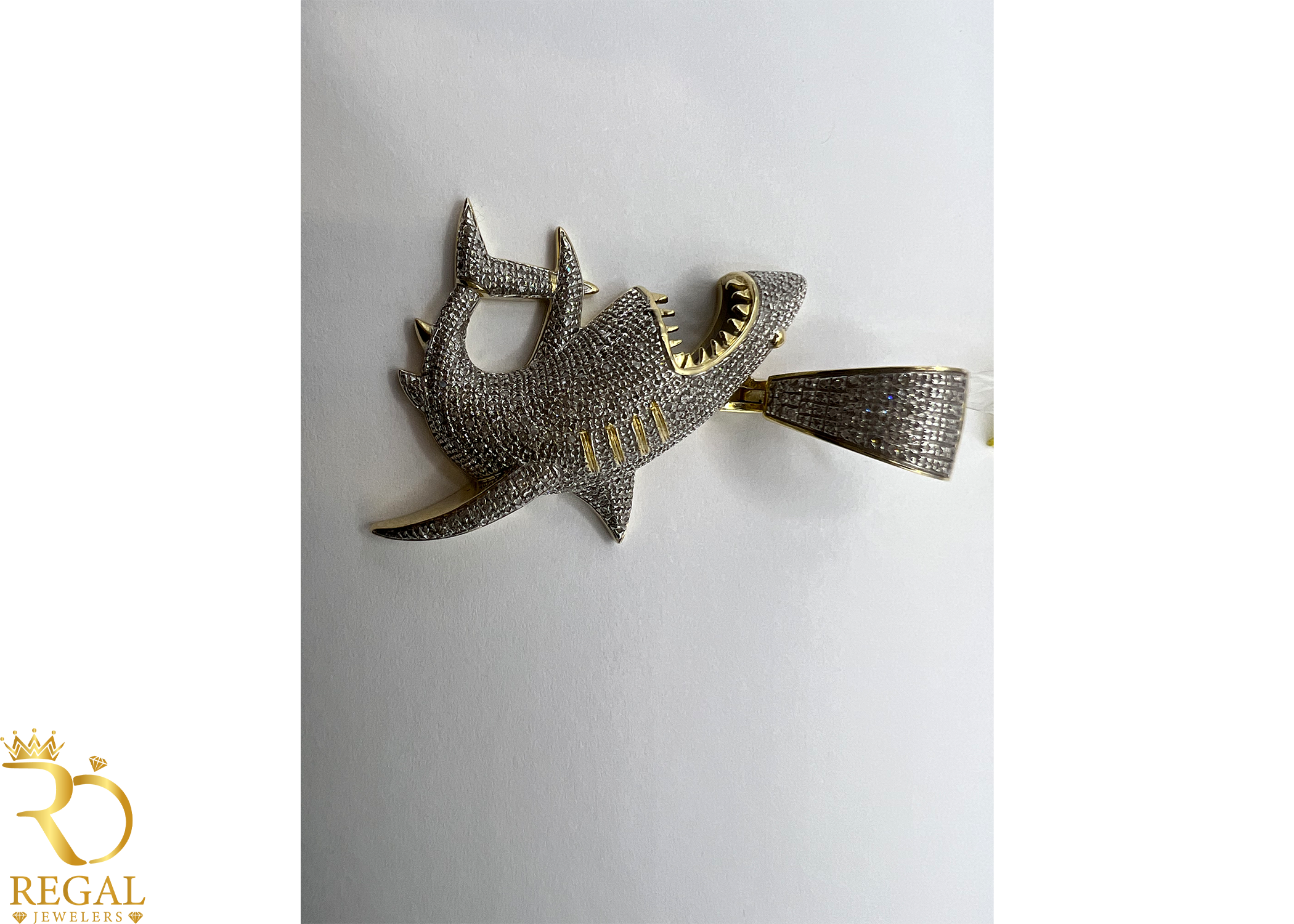 SHARK Pendant/Charm with Diamonds