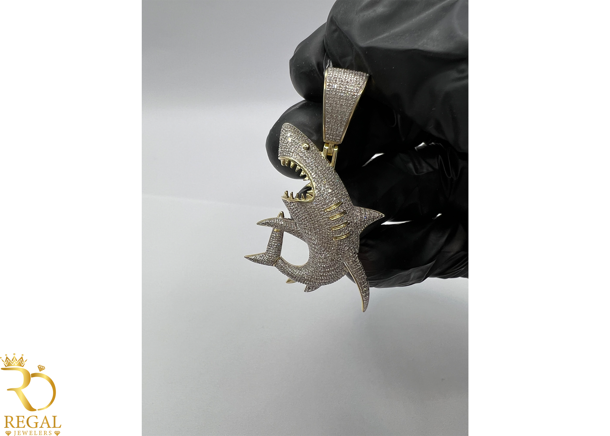 SHARK Pendant/Charm with Diamonds