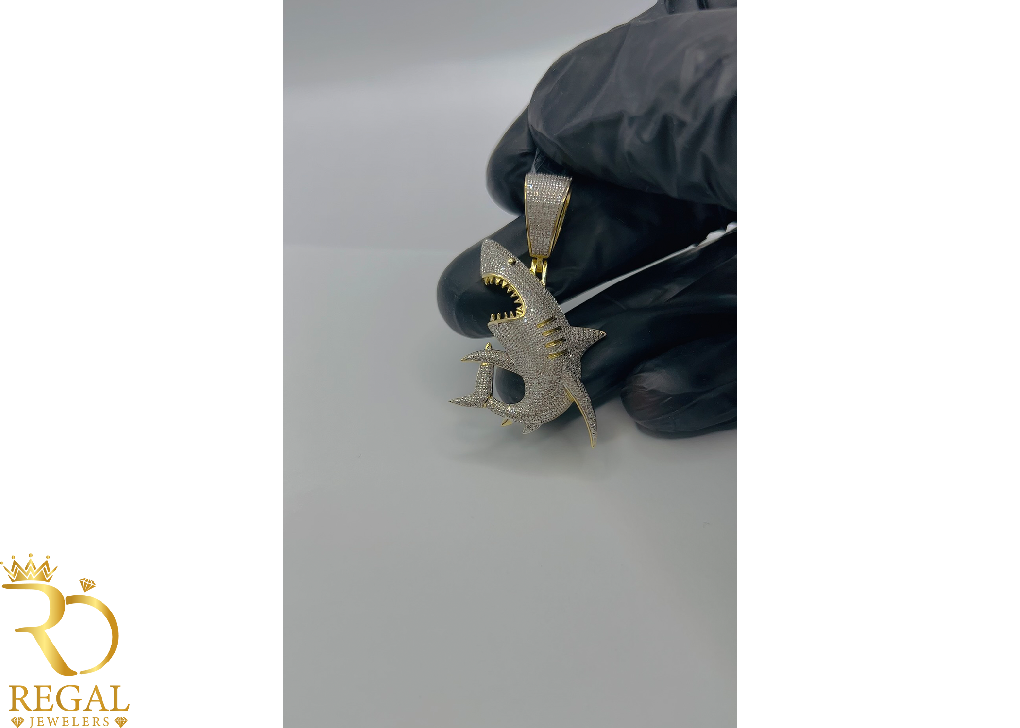 SHARK Pendant/Charm with Diamonds