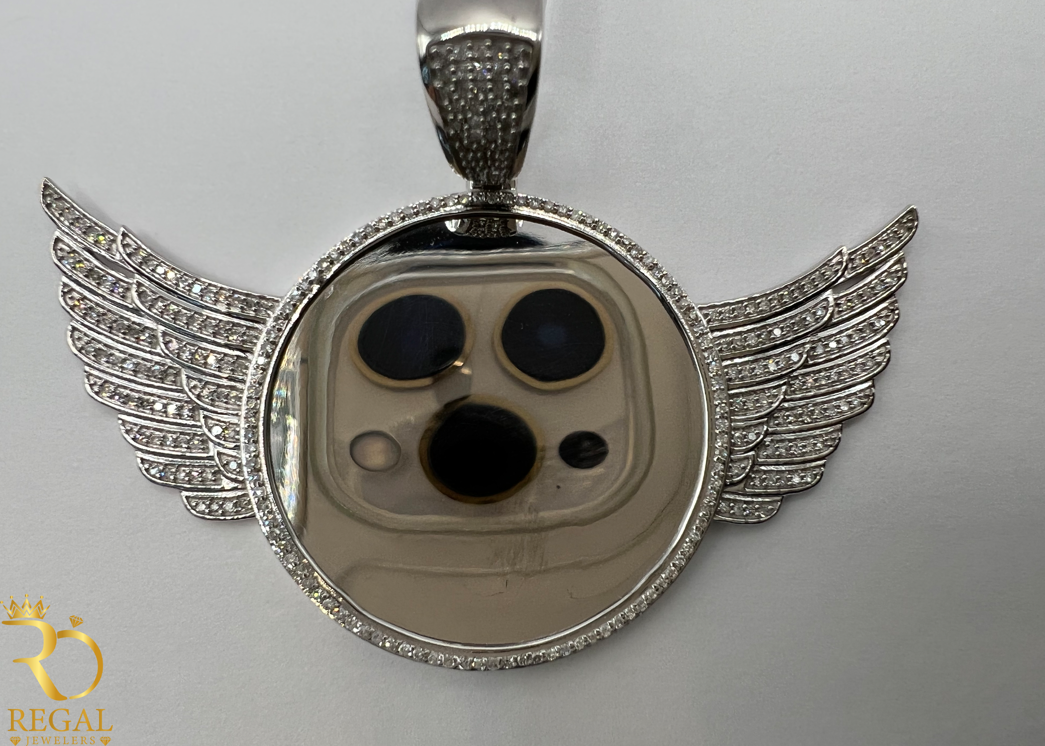 Wings Picture Pendant/Charm with Diamonds