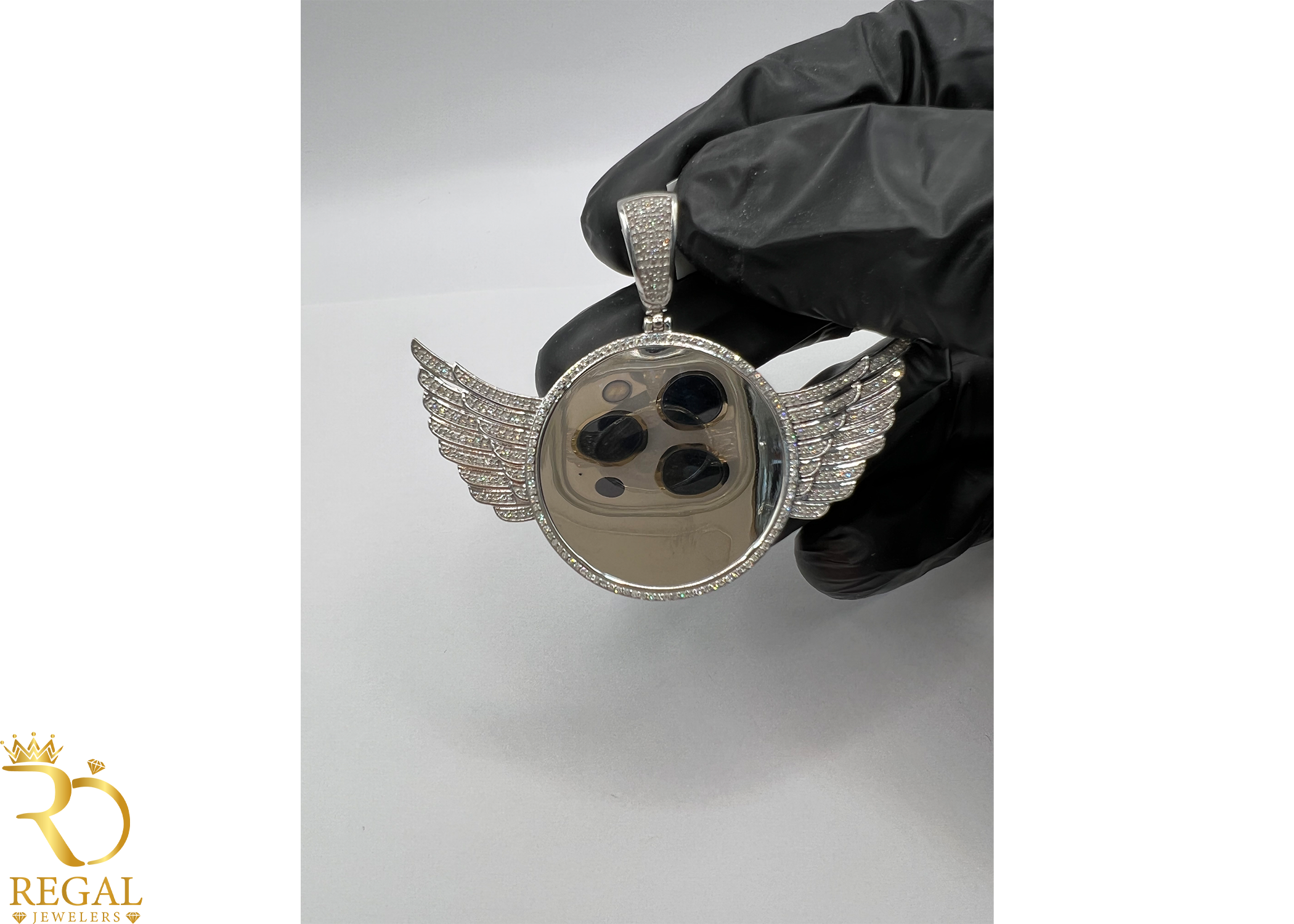 Wings Picture Pendant/Charm with Diamonds