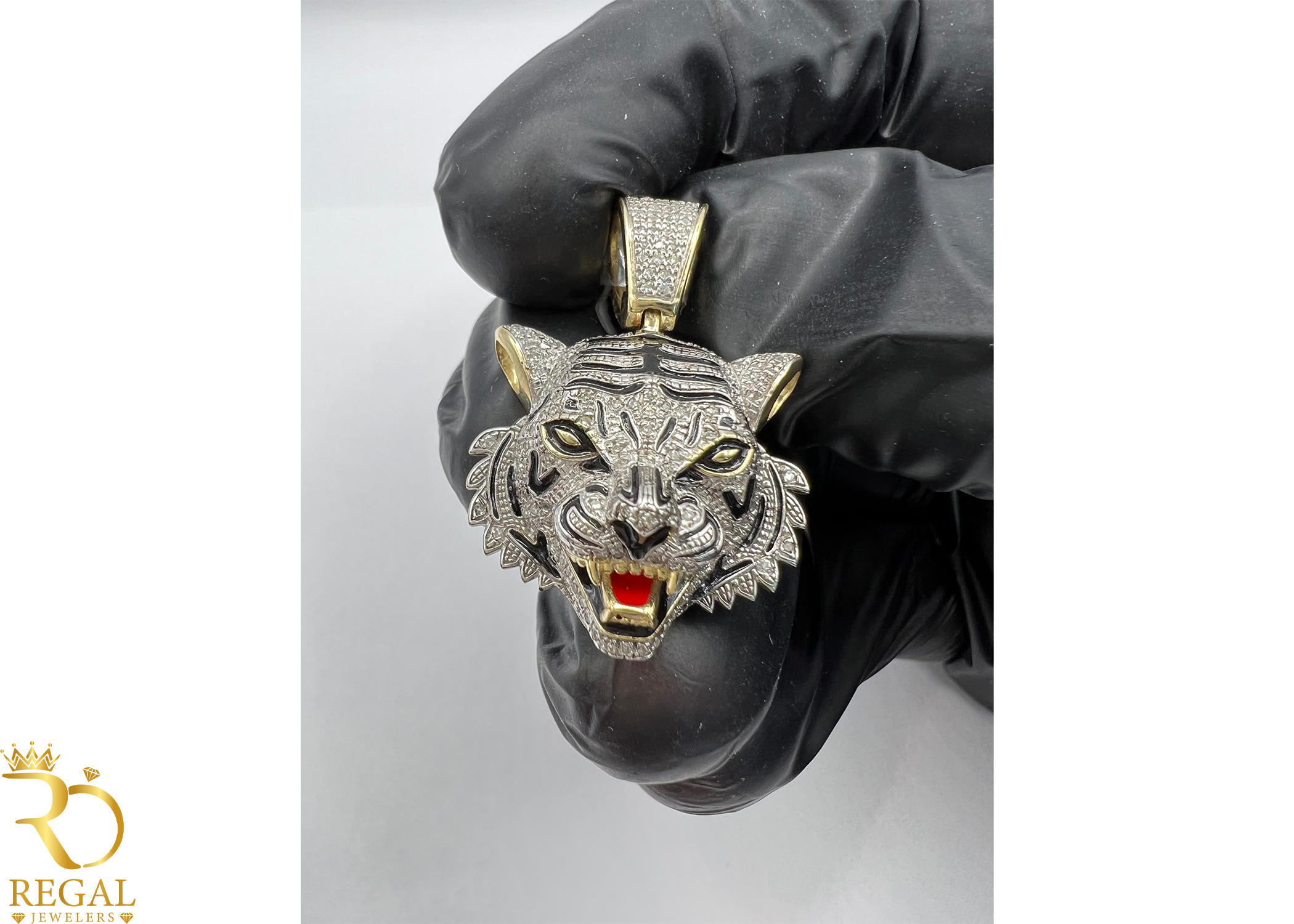 TIGER Pendant/Charm with Diamonds