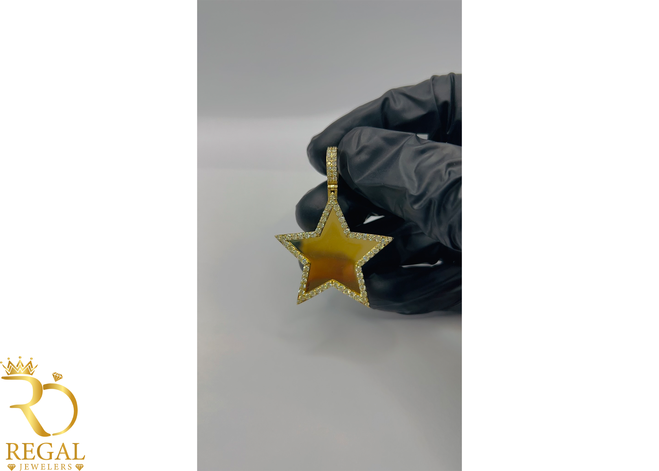 STAR Picture Pendant/Charm with Diamonds