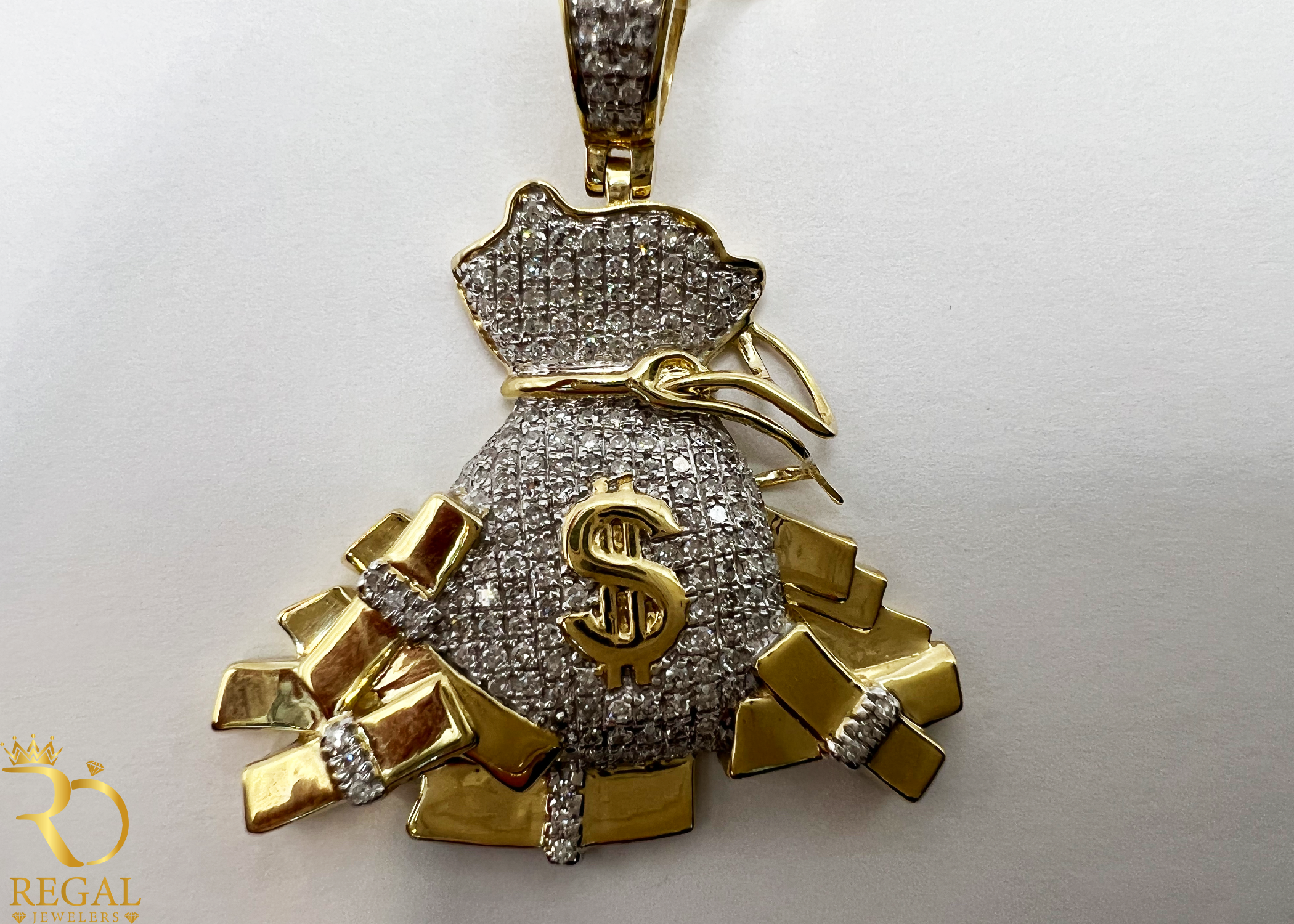 Money Bag with Diamonds