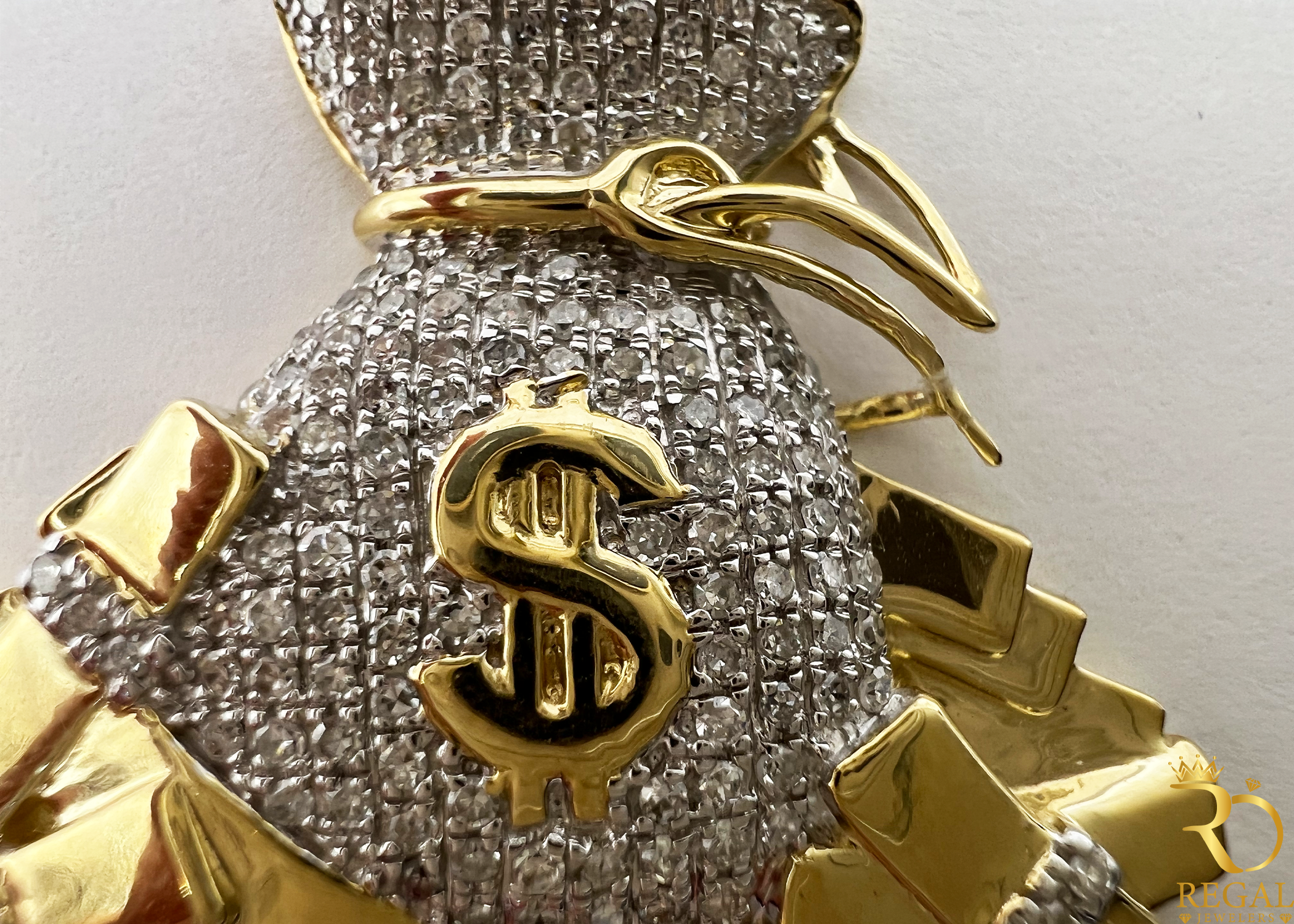 Money Bag with Diamonds