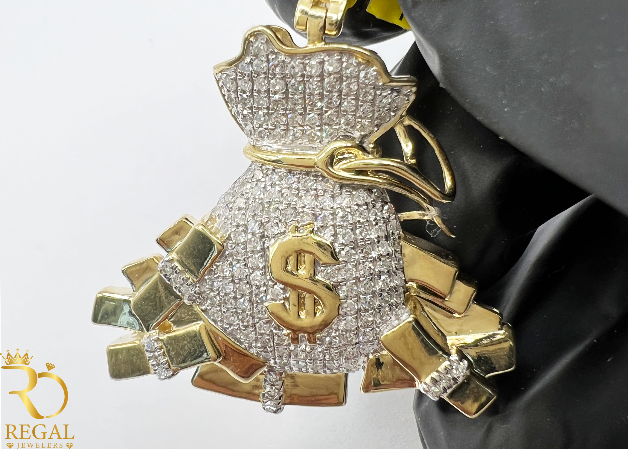 Money Bag with Diamonds