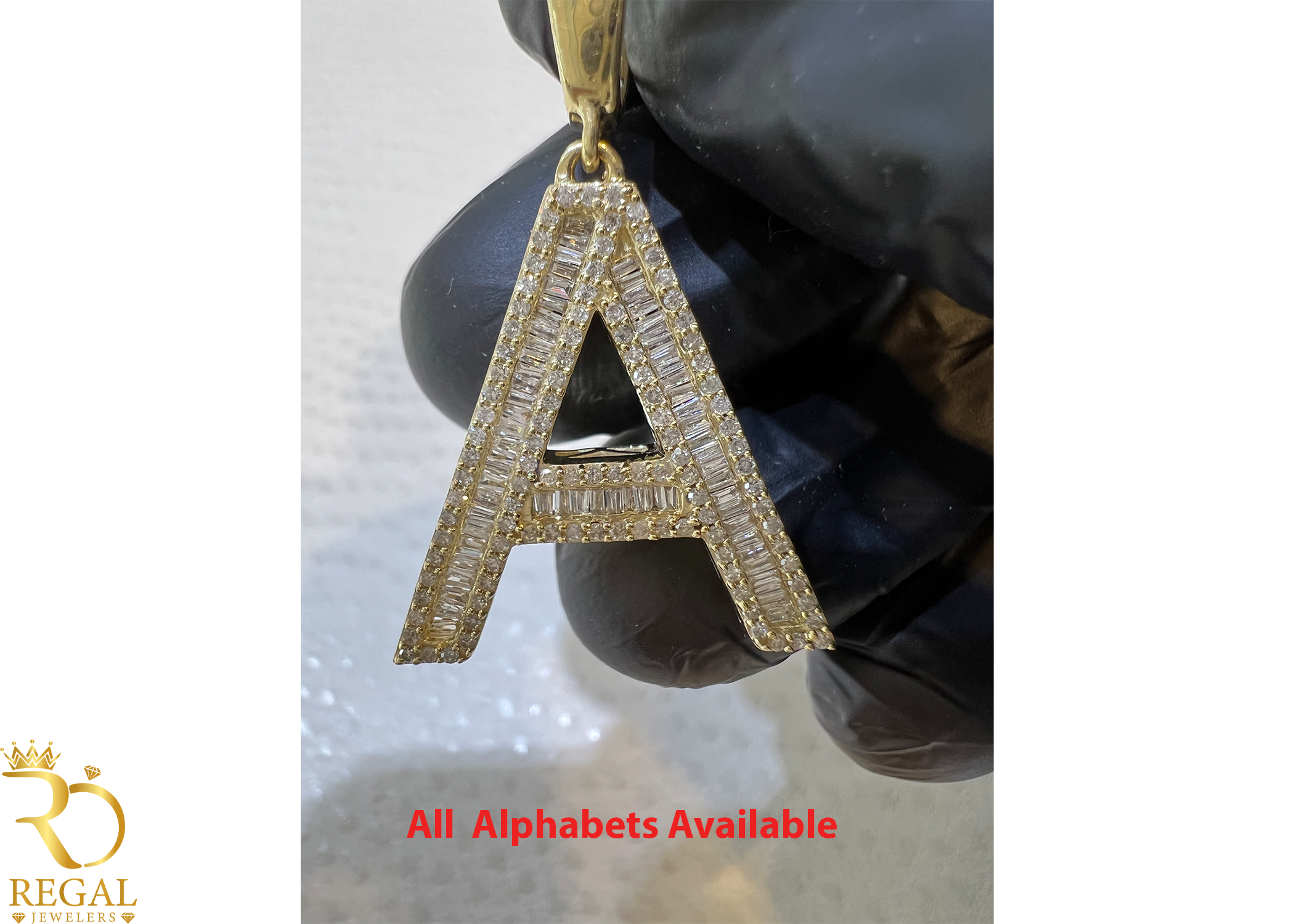 Initial Pendant with Diamonds (Contact US on WhatsApp)