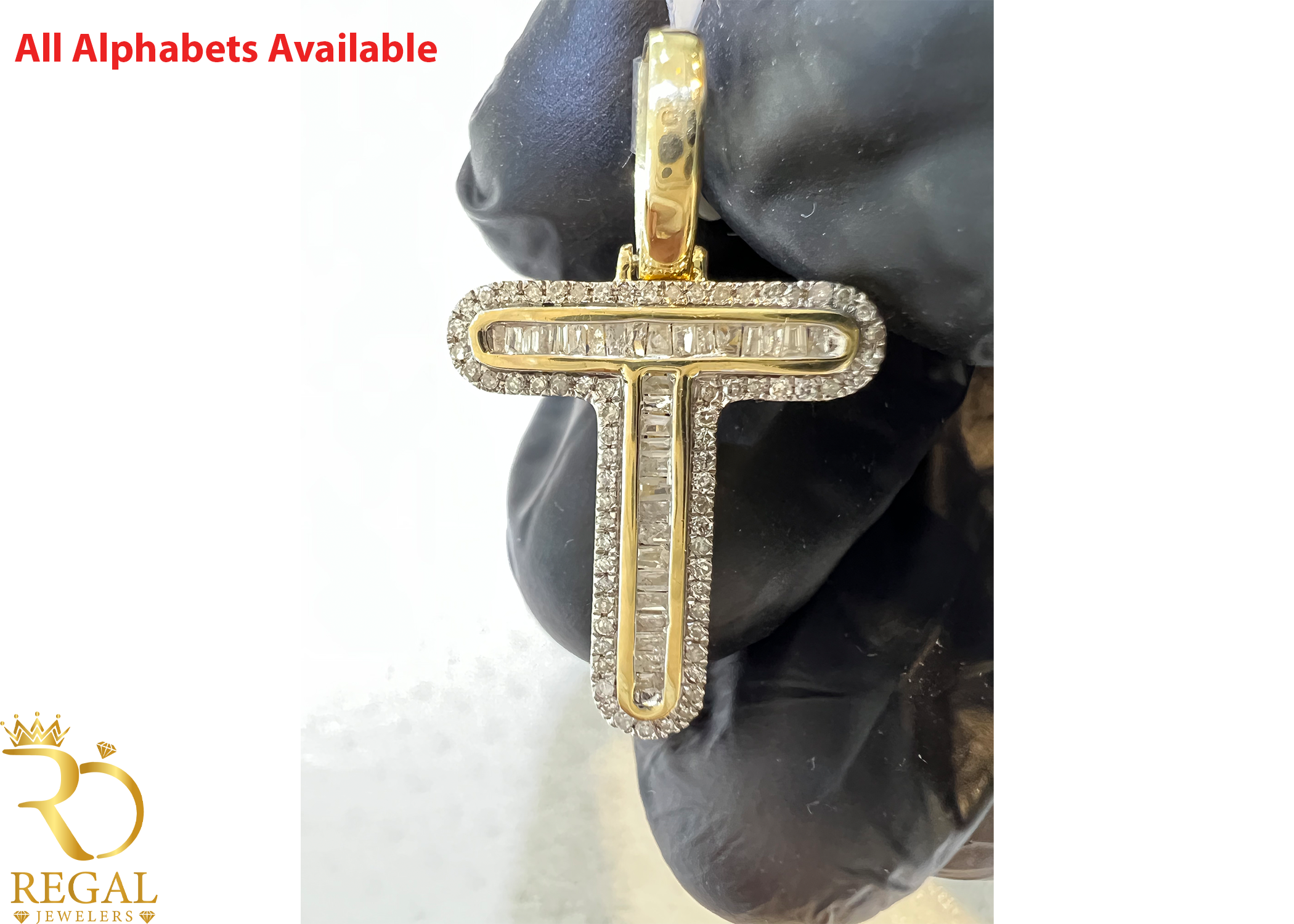 Initial Pendant with Diamonds (Contact US on WhatsApp)