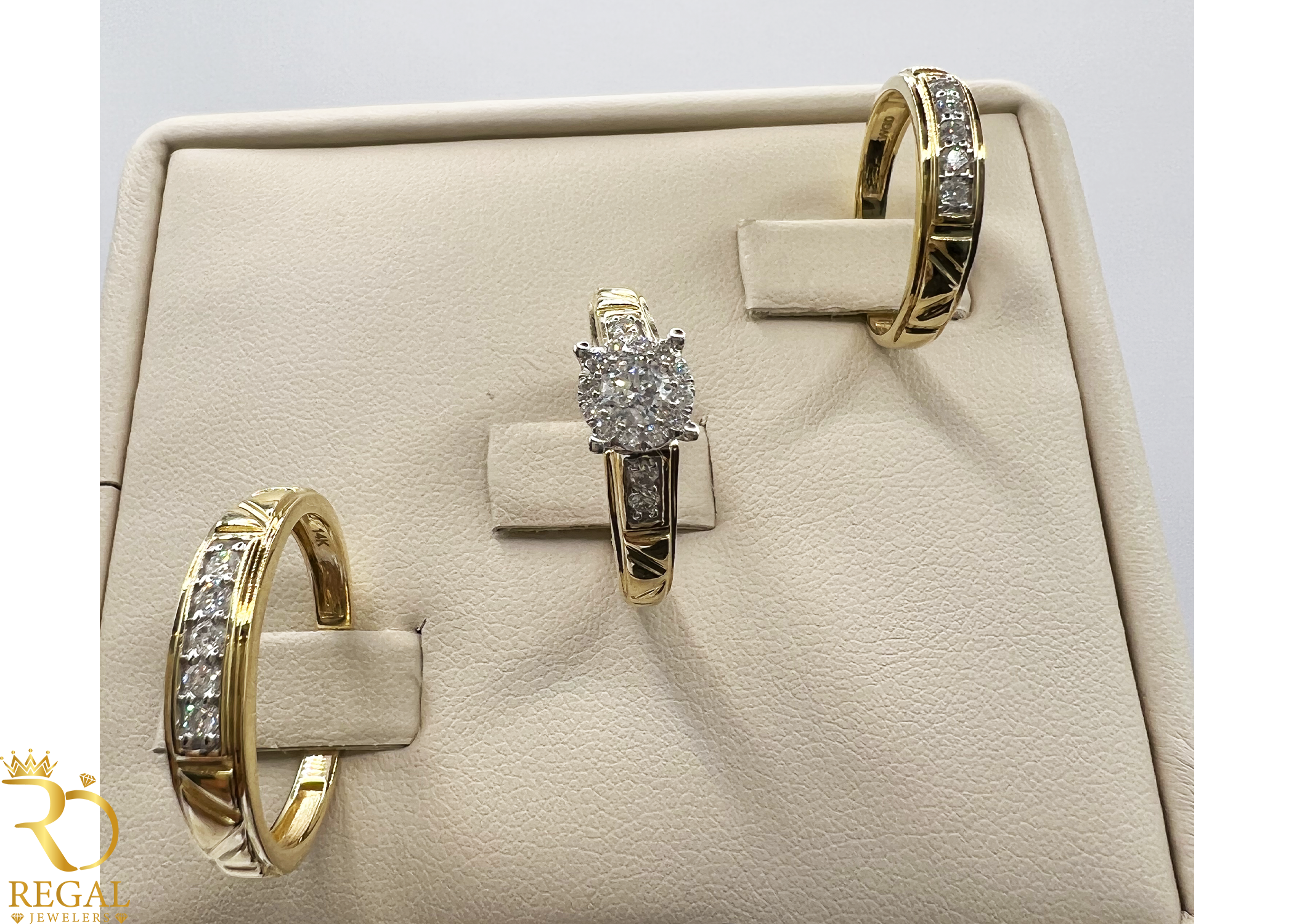 Trio Set Wedding Diamond Rings