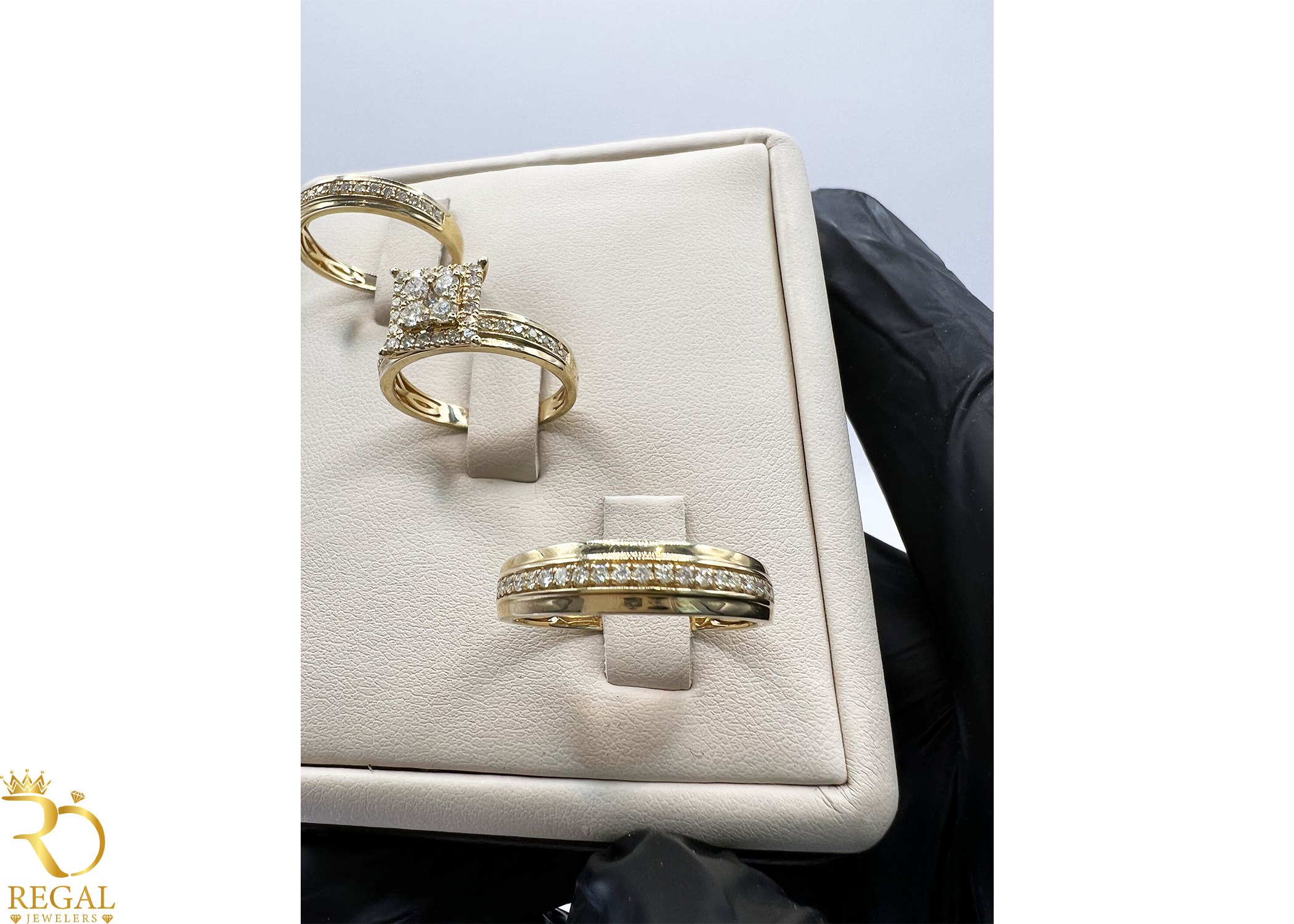 Trio Set Wedding Diamond Rings