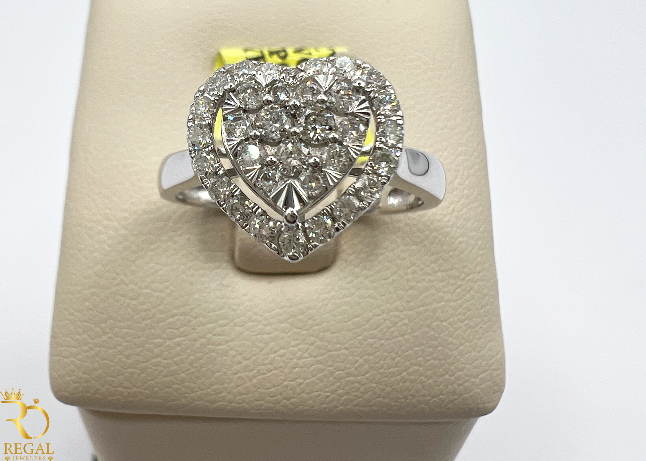 Engagement Heart Ring With Diamonds