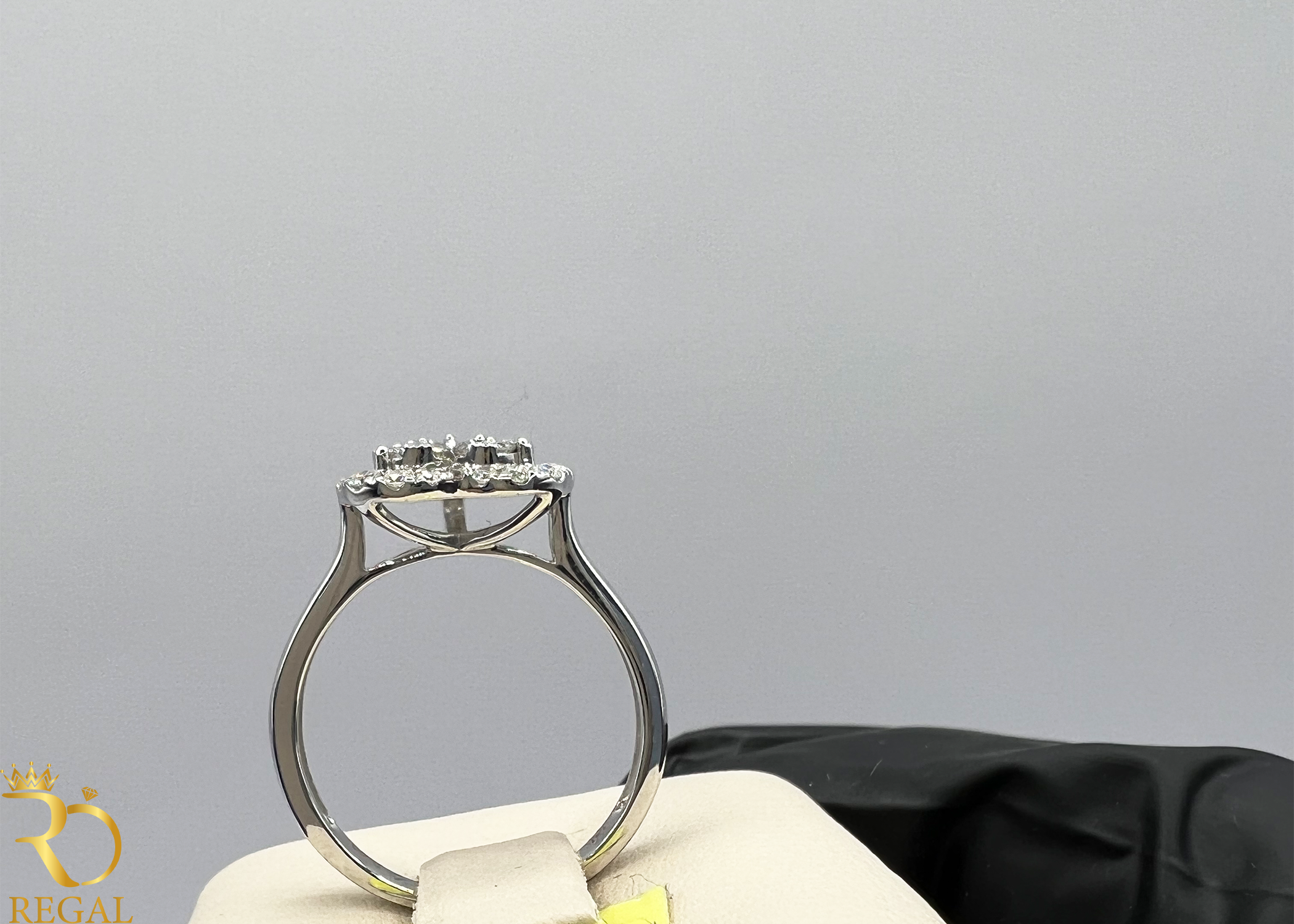 Engagement Heart Ring With Diamonds