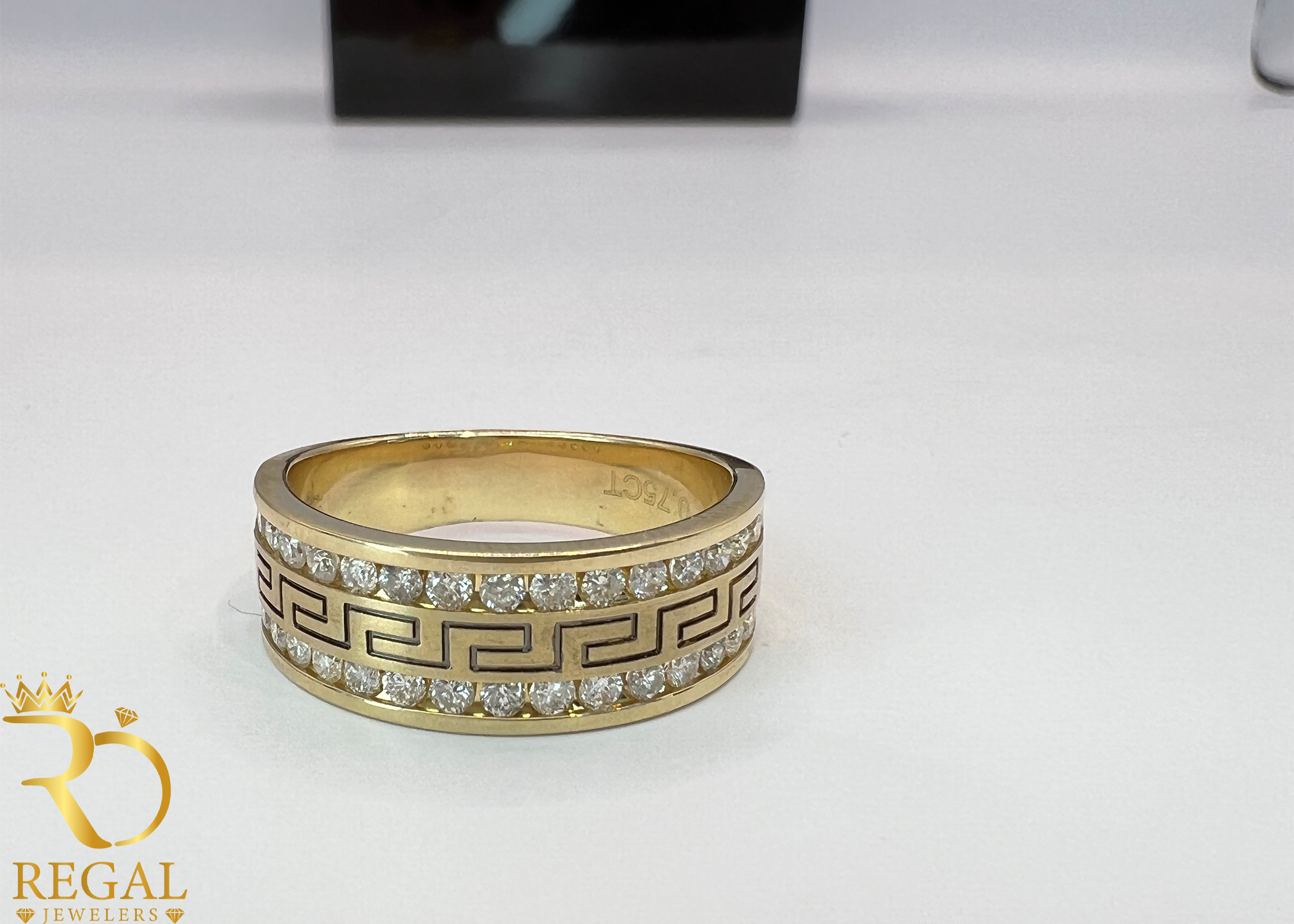 Wedding Band with Diamonds