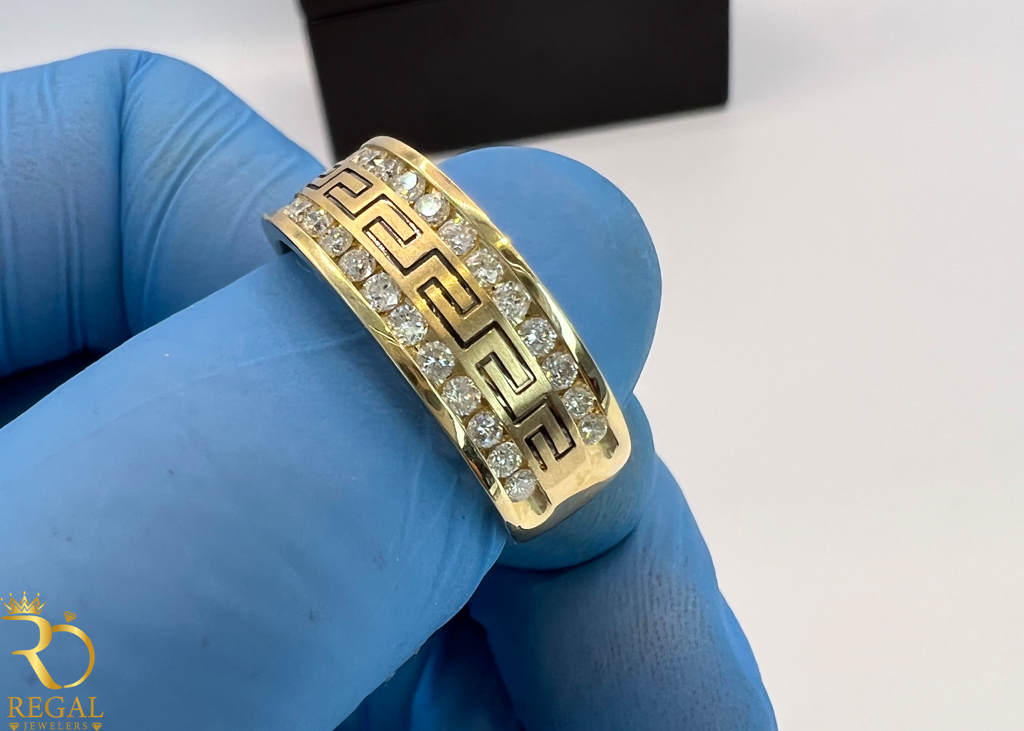 Wedding Band with Diamonds