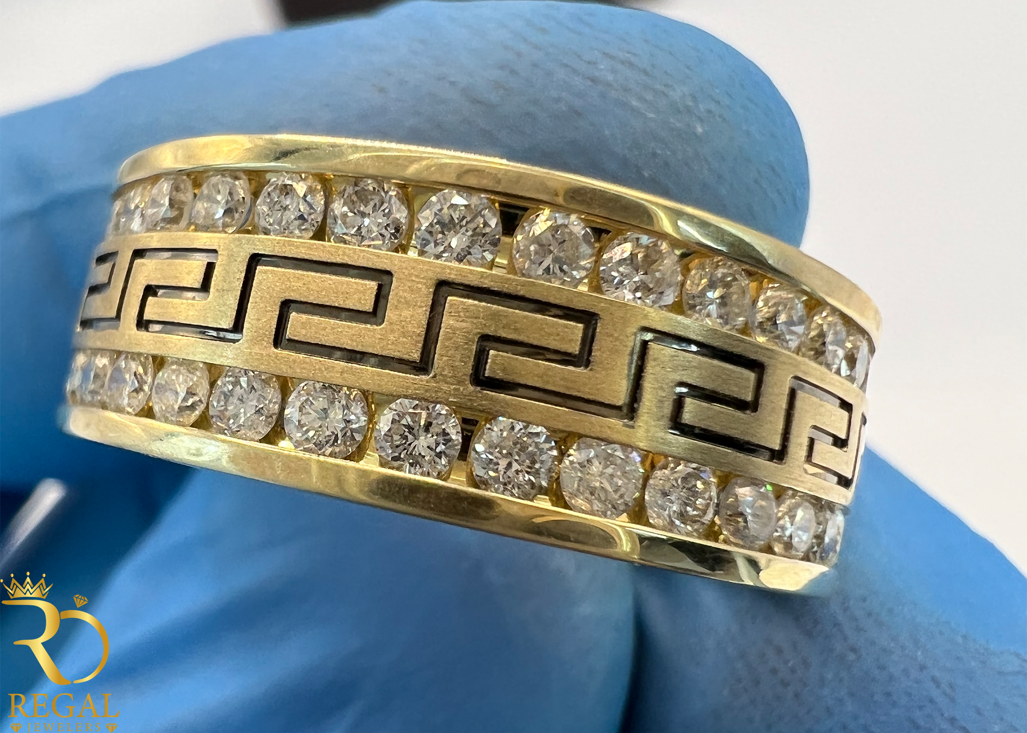 Wedding Band with Diamonds