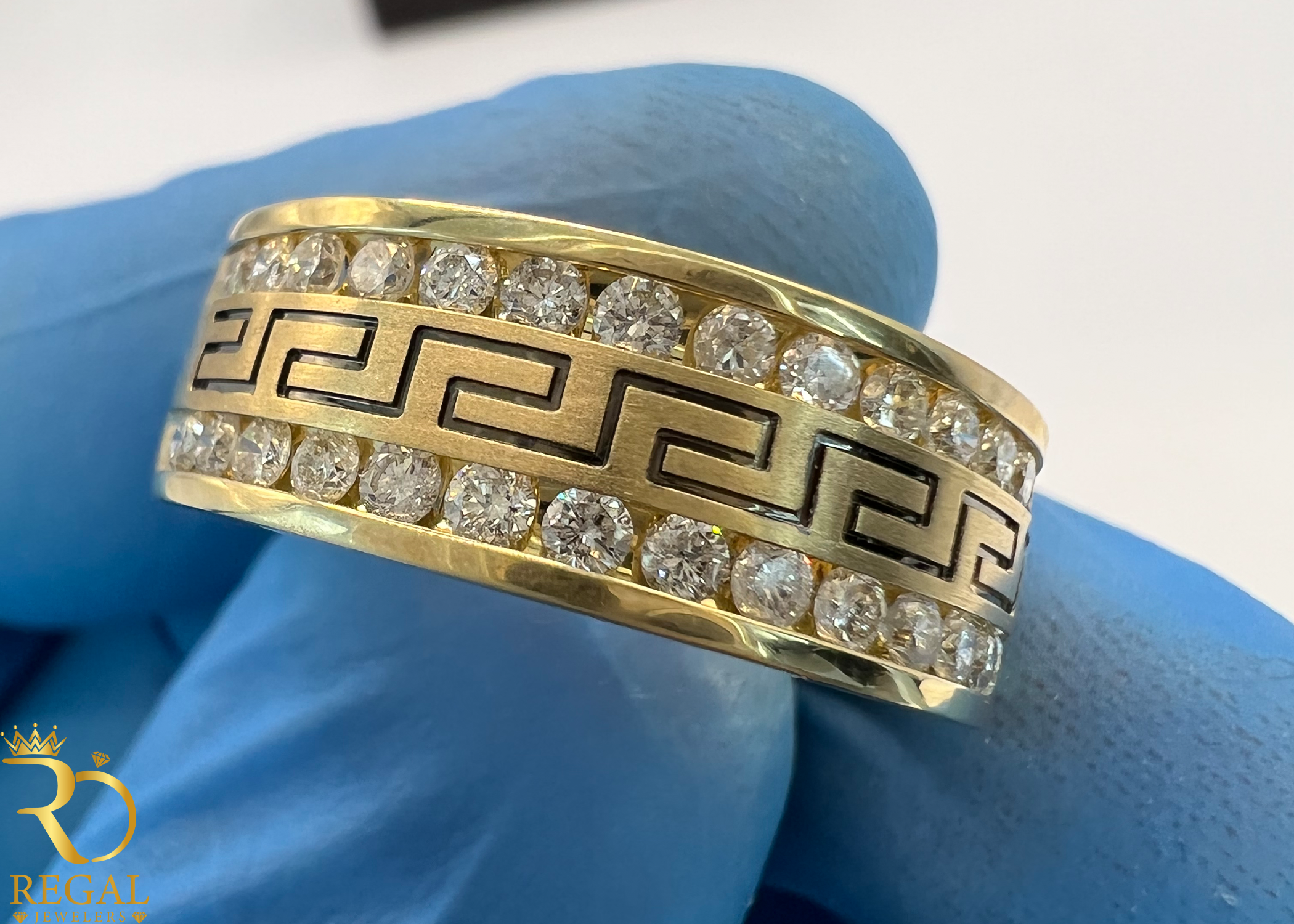 Wedding Band with Diamonds