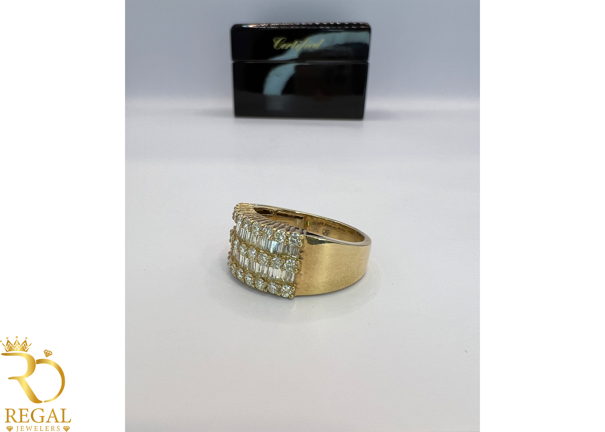 Wedding Band with Diamonds