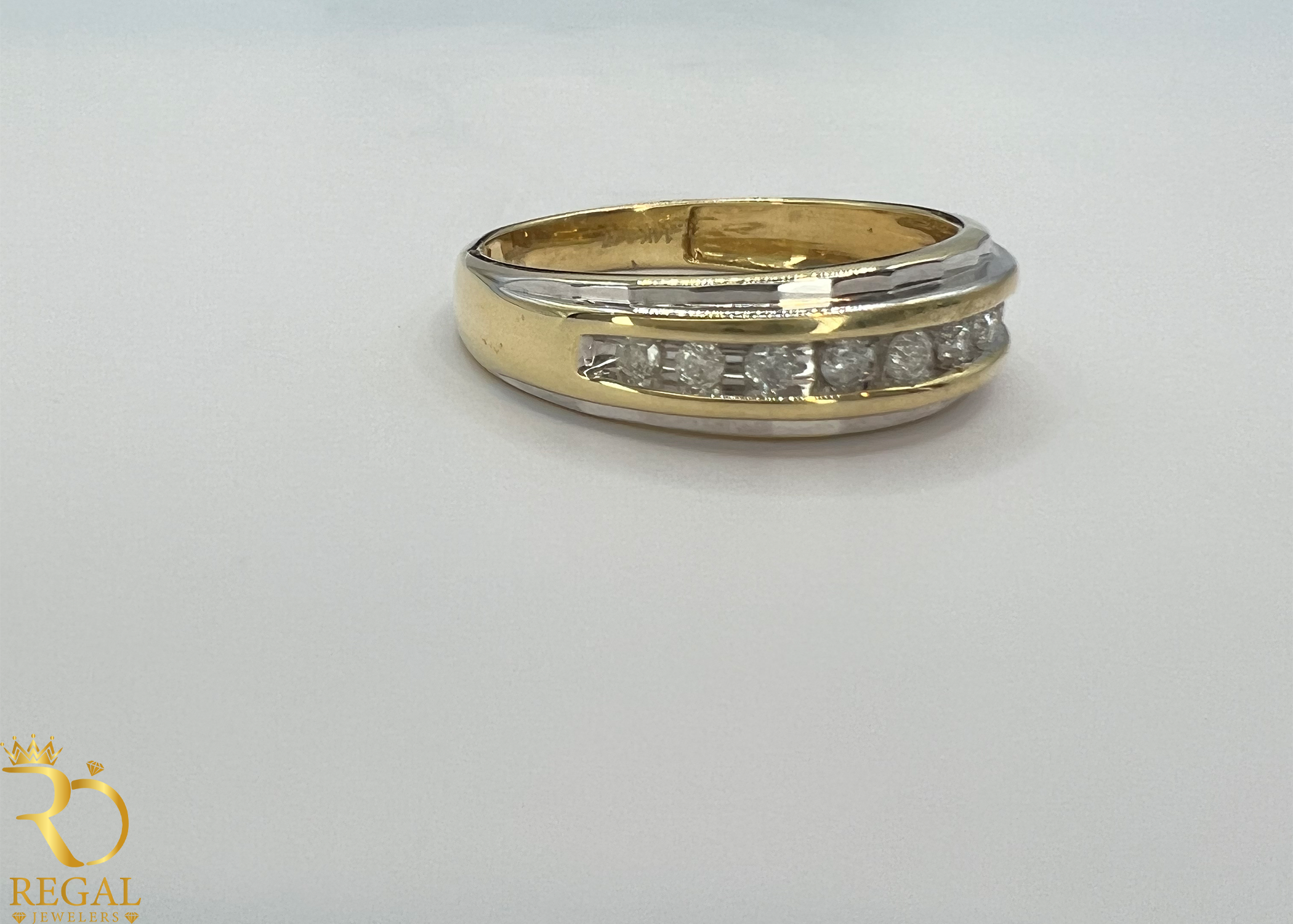 Wedding Ring with Diamonds & Diamond Cuts