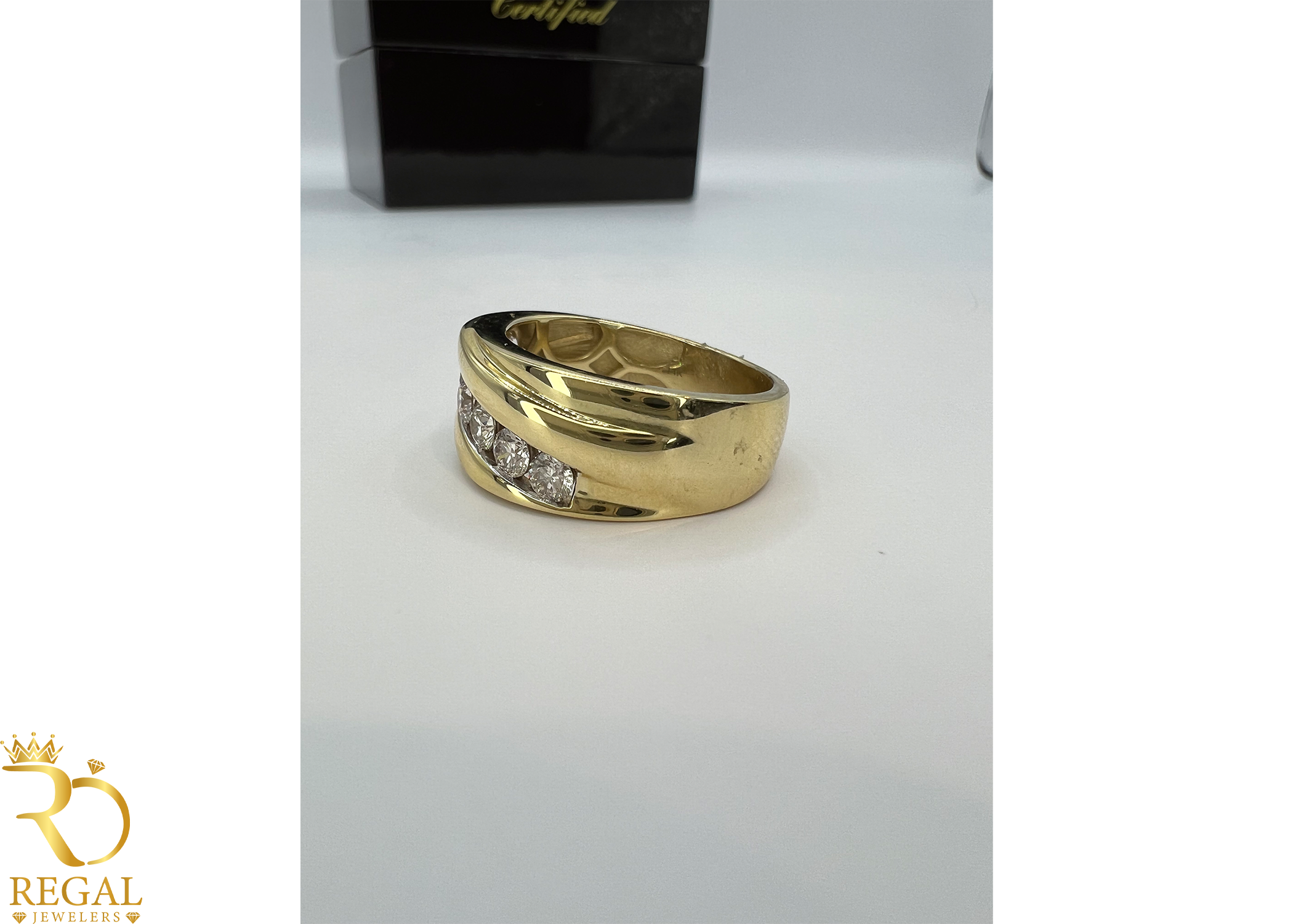 Wedding Band with Diamonds