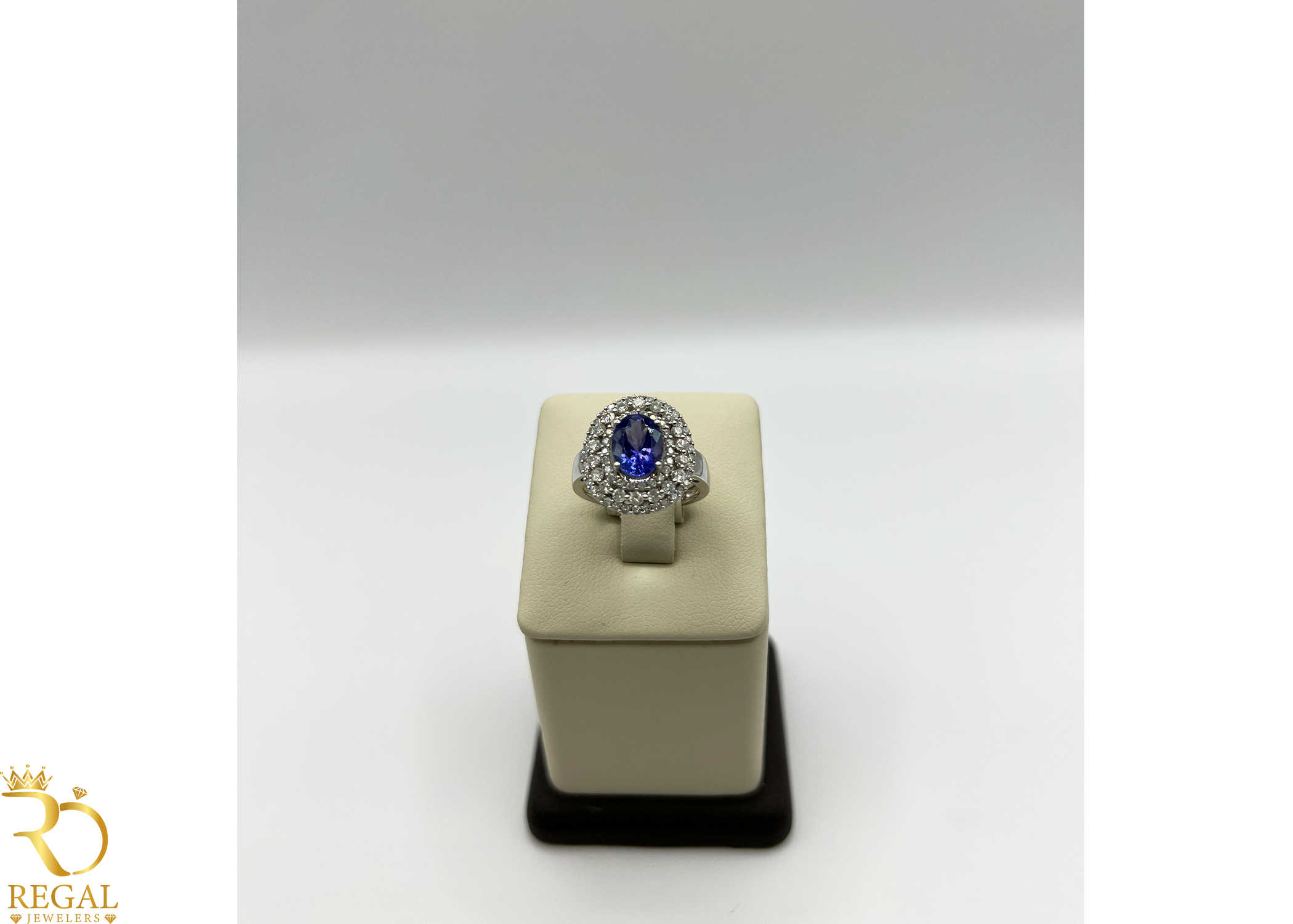 Engagement Ring With TANZANITE and Diamonds