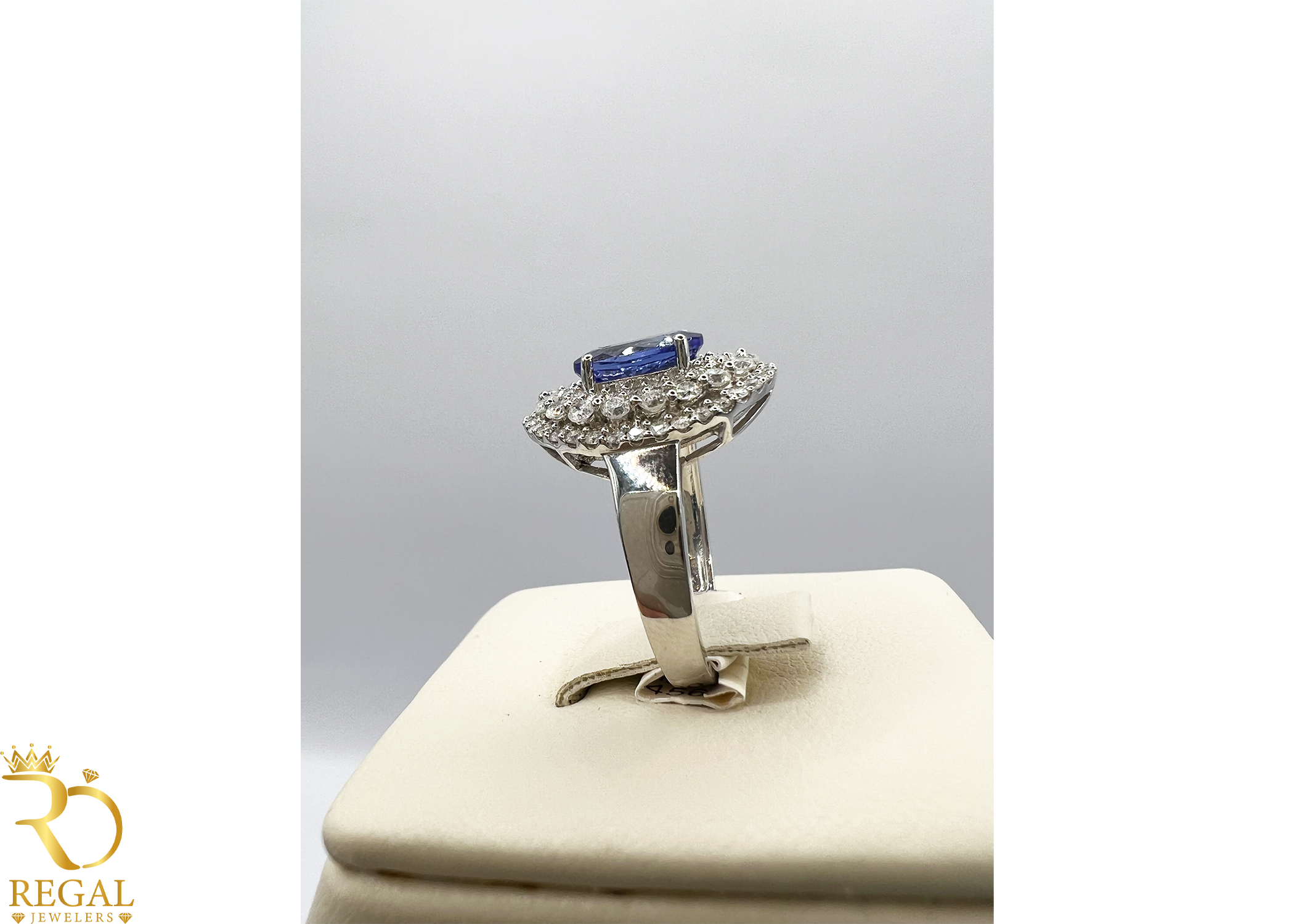 Engagement Ring With TANZANITE and Diamonds