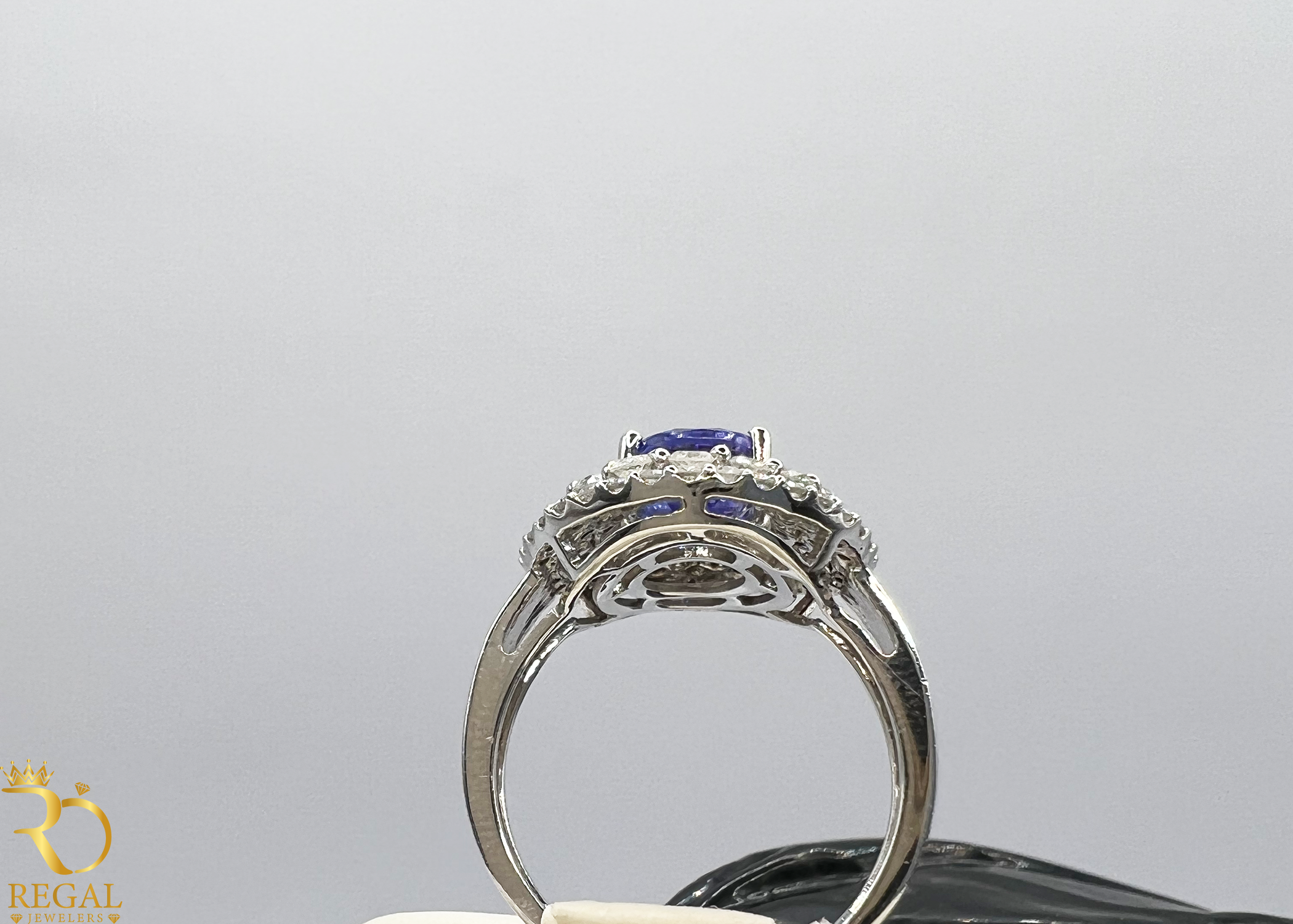 Engagement Ring With TANZANITE and Diamonds