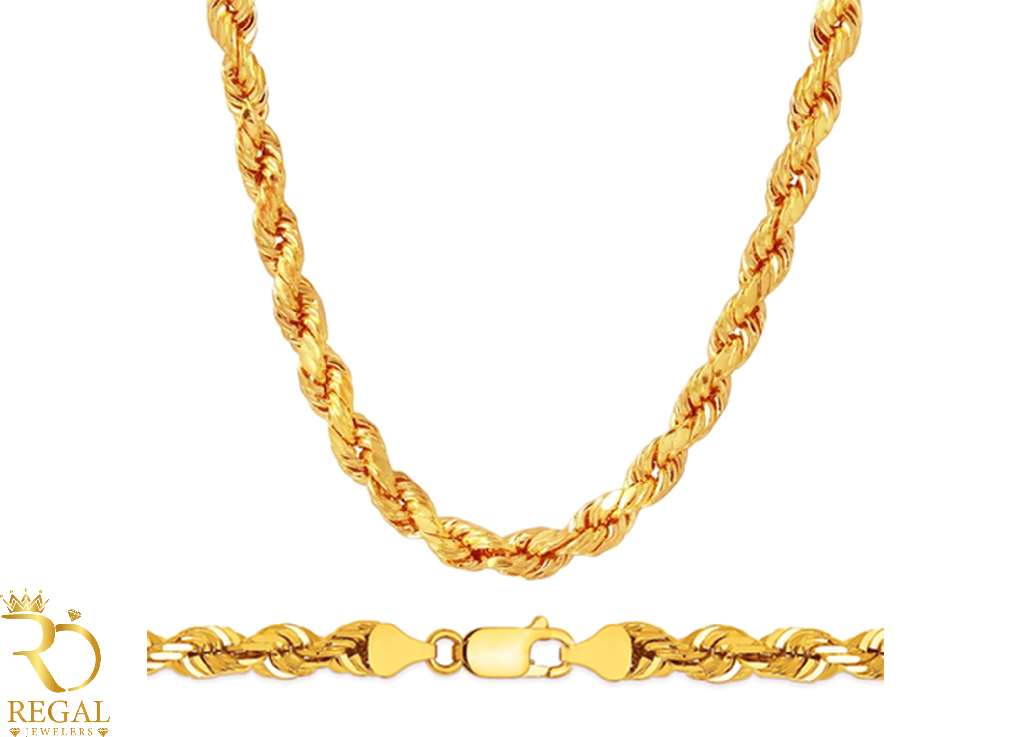 14K Gold  Solid Rope Chain