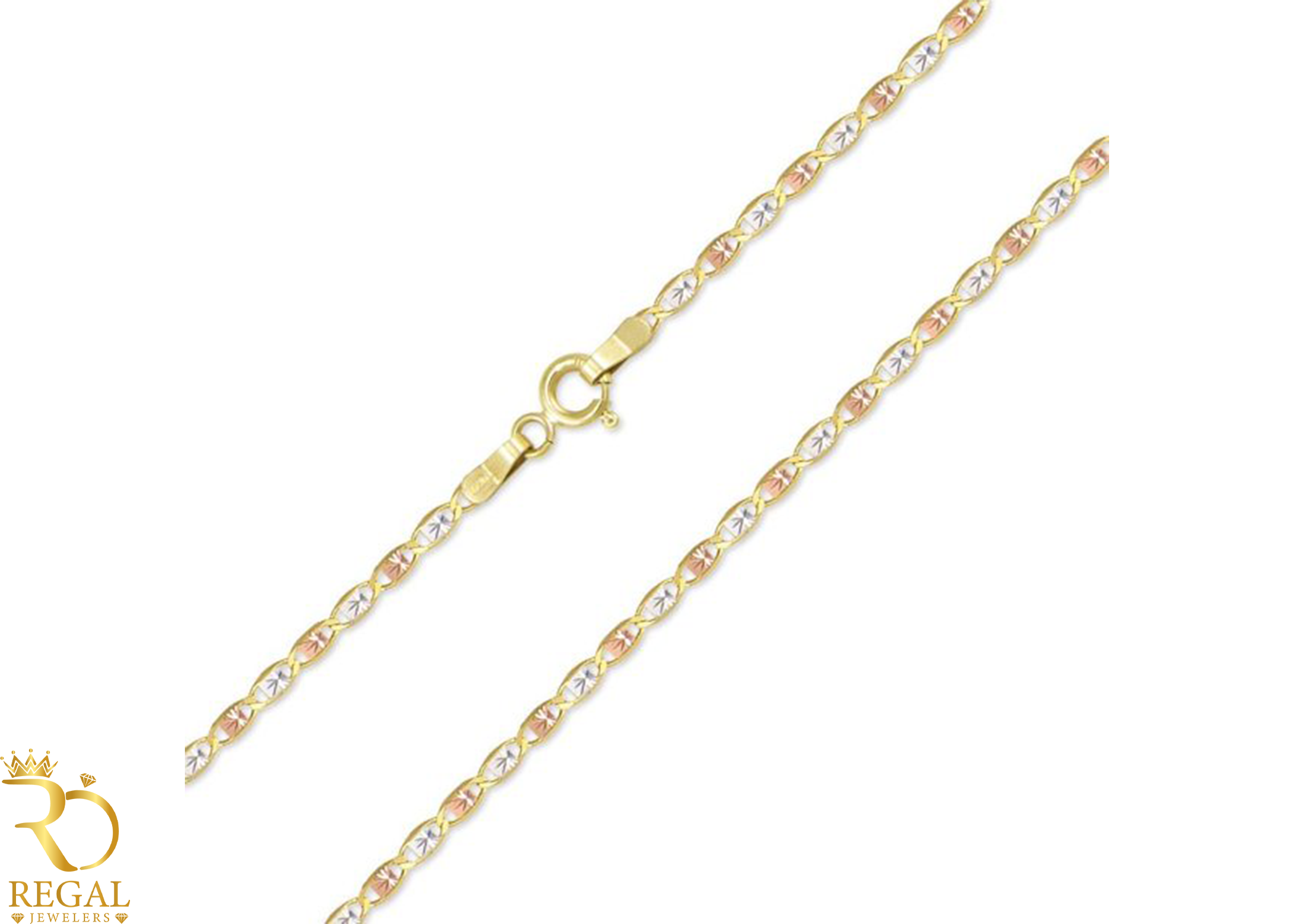 2 TONE 14K VALENTINO CHAIN