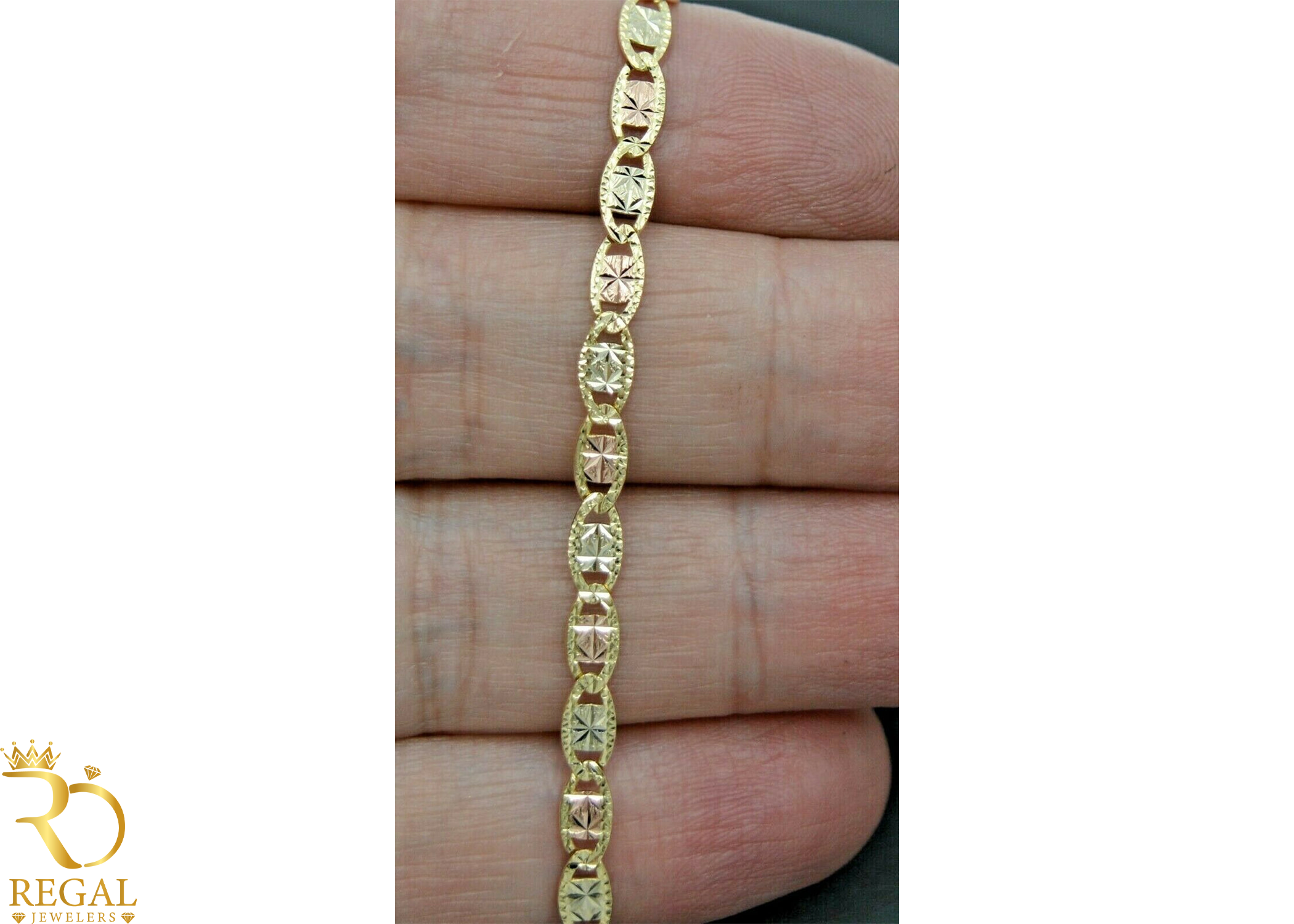 2 TONE 14K VALENTINO CHAIN