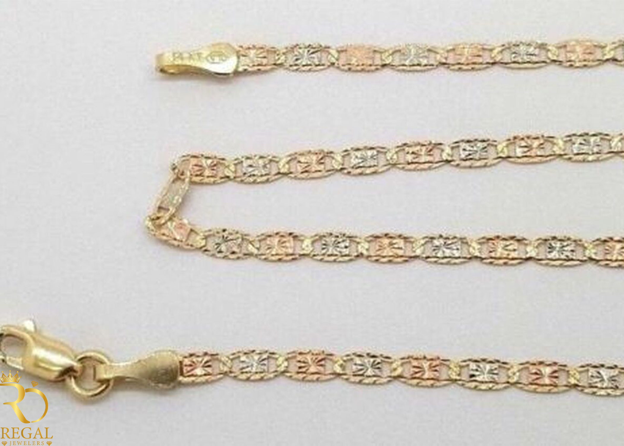 2 TONE 14K VALENTINO CHAIN