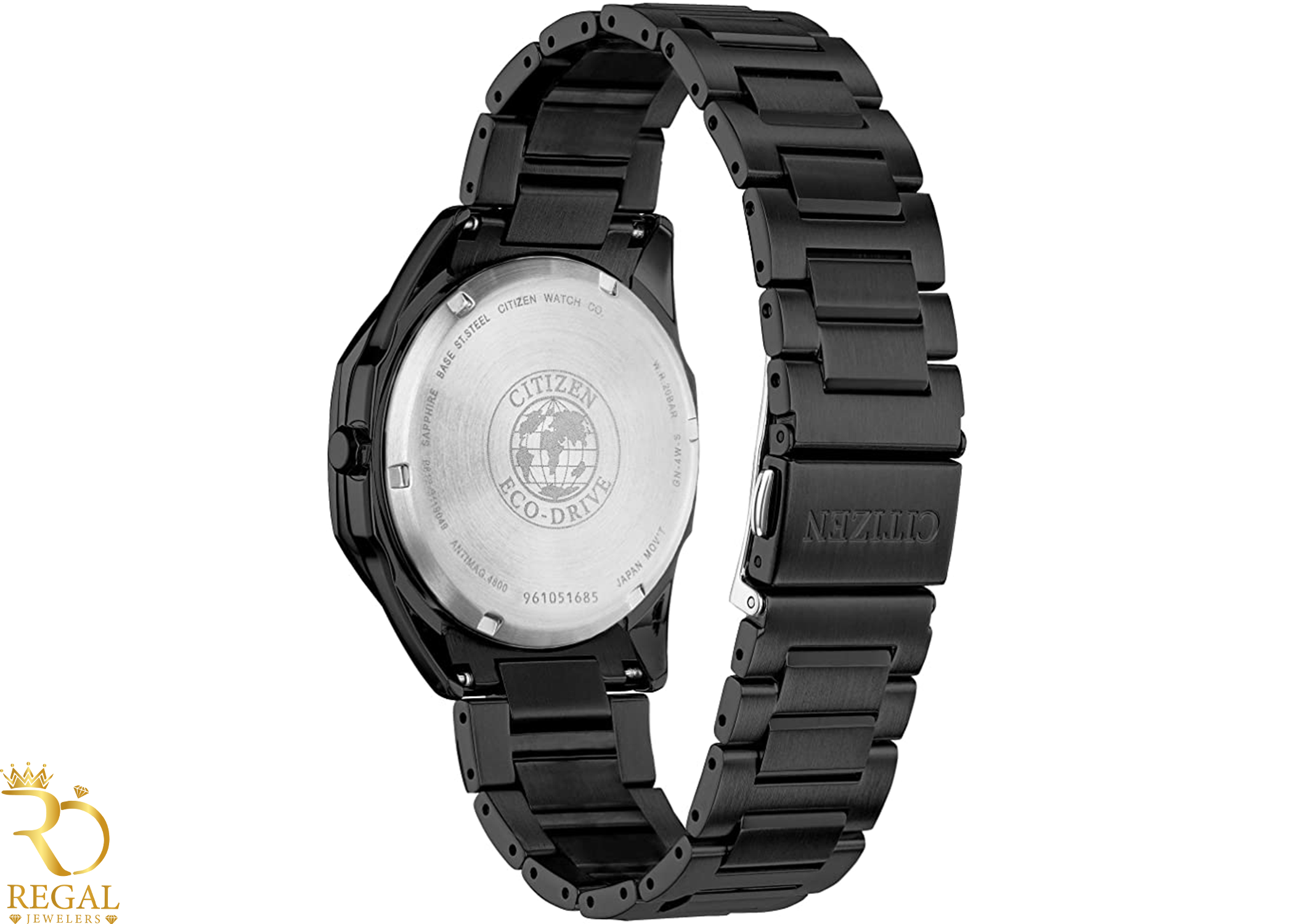 Citizen Corso Diamond Mens Diamond Accent Black Stainless Steel Bracelet Watch Bm7495-59g