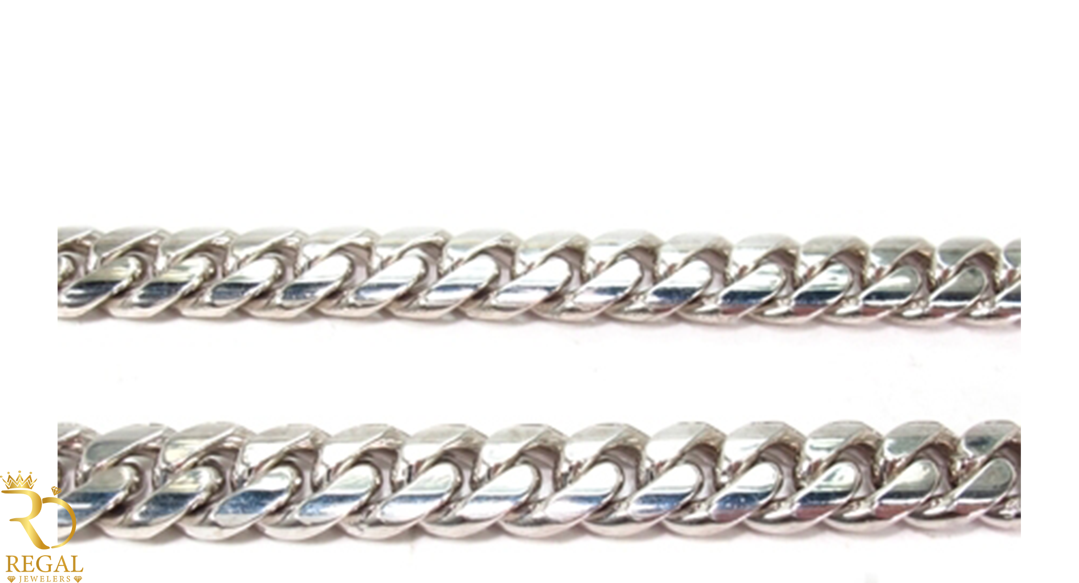 10K White Gold Miami Cuban Chain