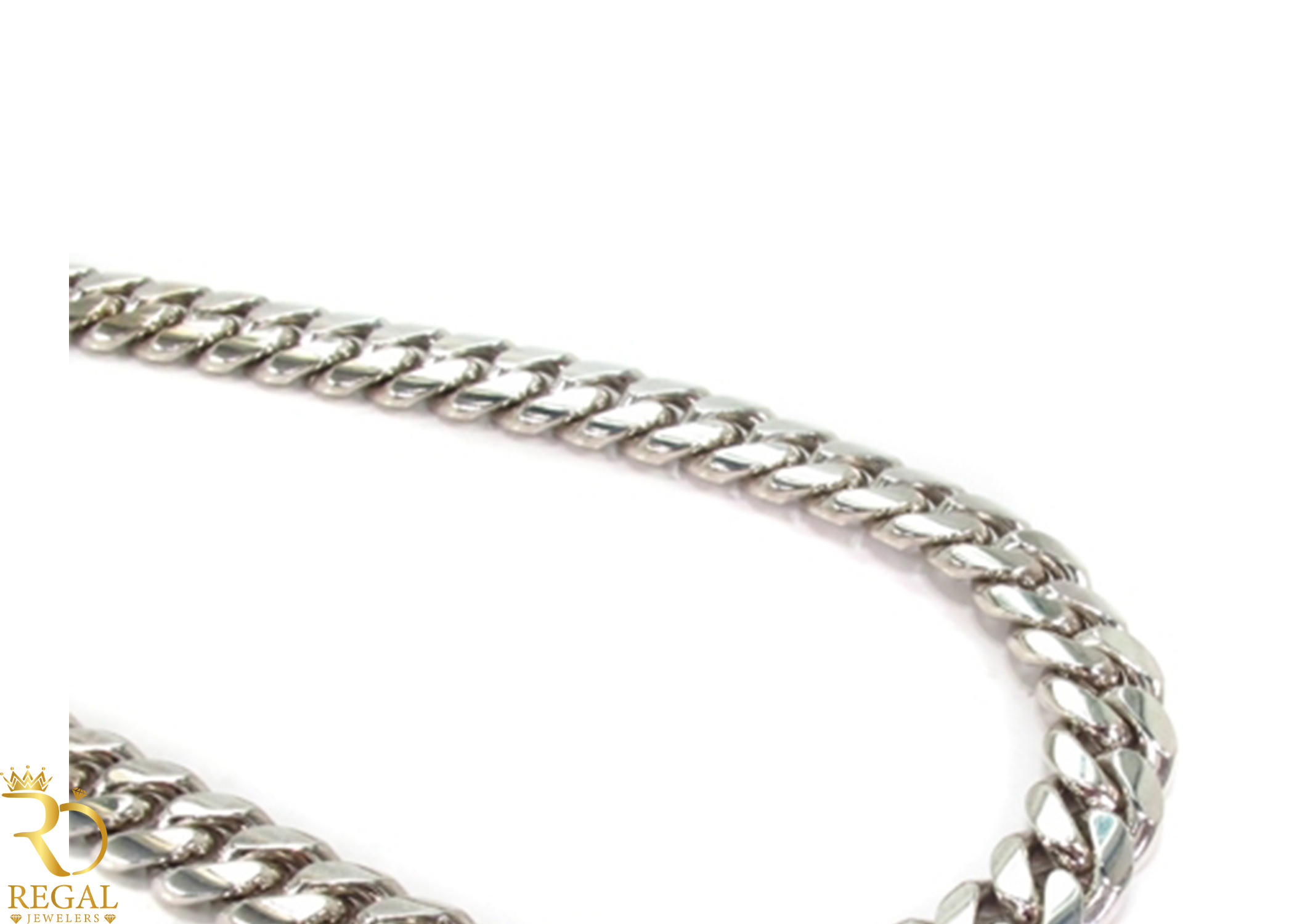 10K White Gold Miami Cuban Chain